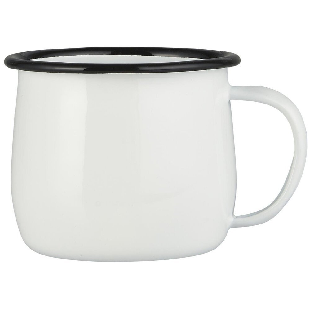 Becher Emaille, weiss 