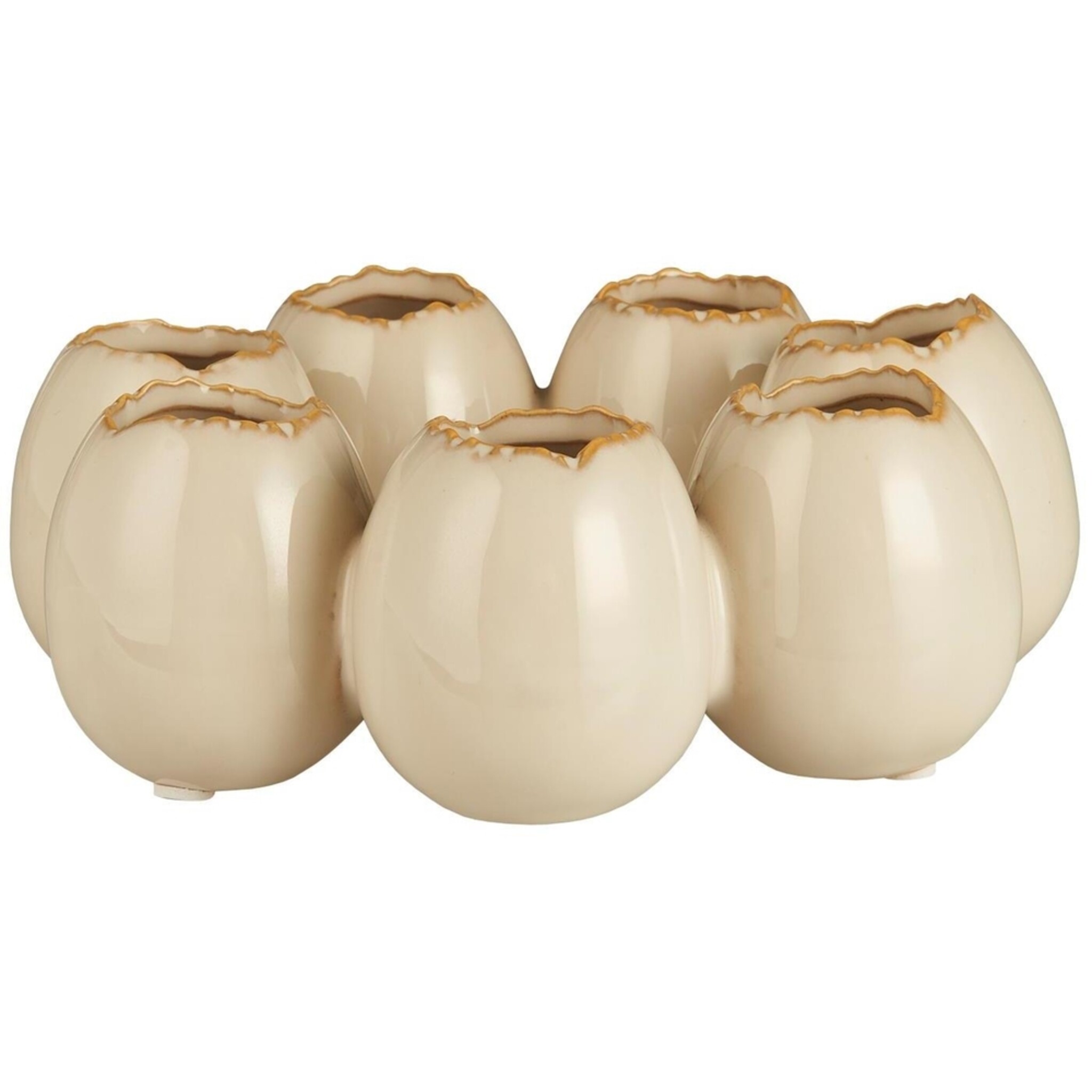 Blumenvase Eierschalen Design, natur 
