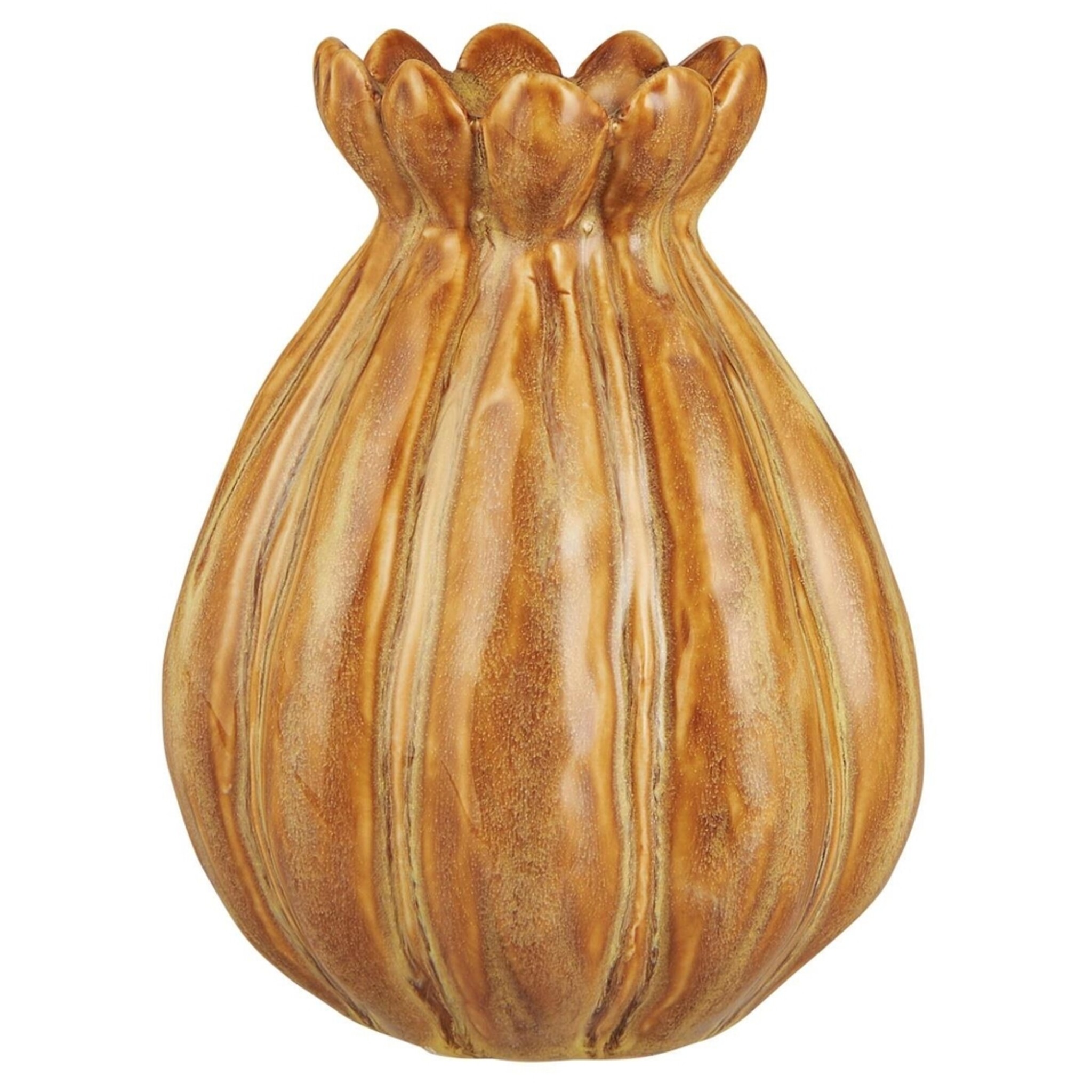Blumenvase mit unregelmäßigen Rillen clay, clay 
