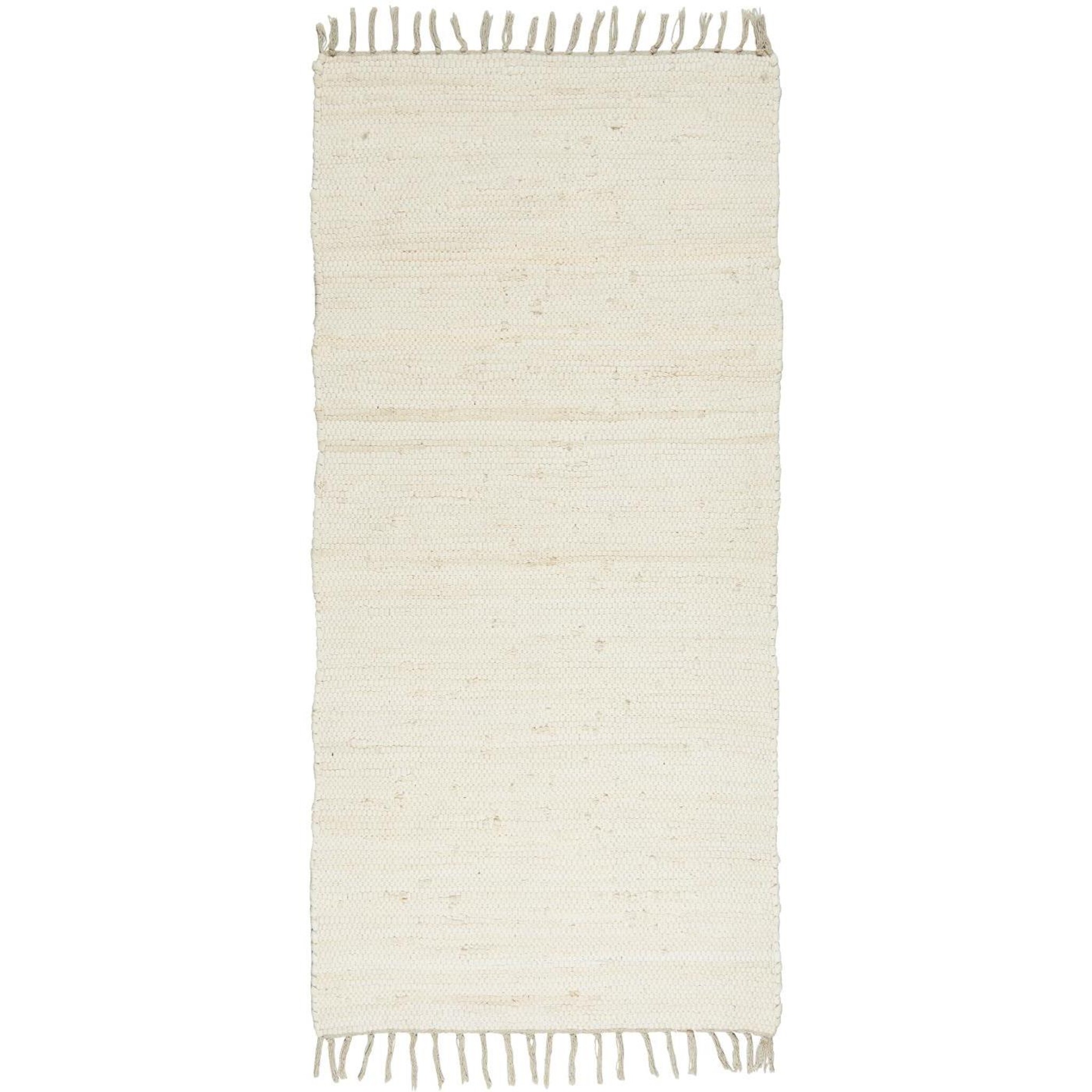 Bodenläufer aus Baumwolle, creme 