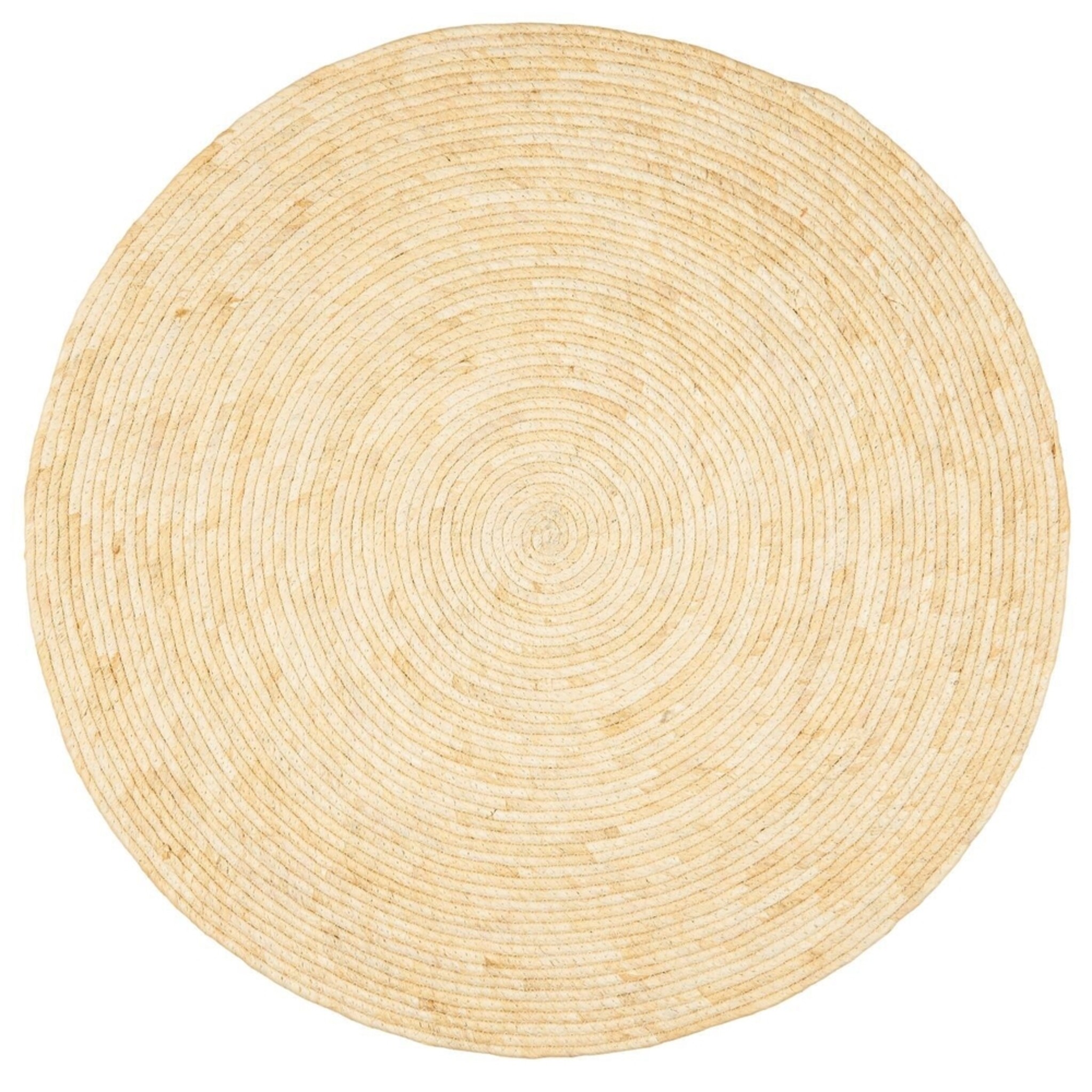 Bodenmatte rund aus Mais, weiss 