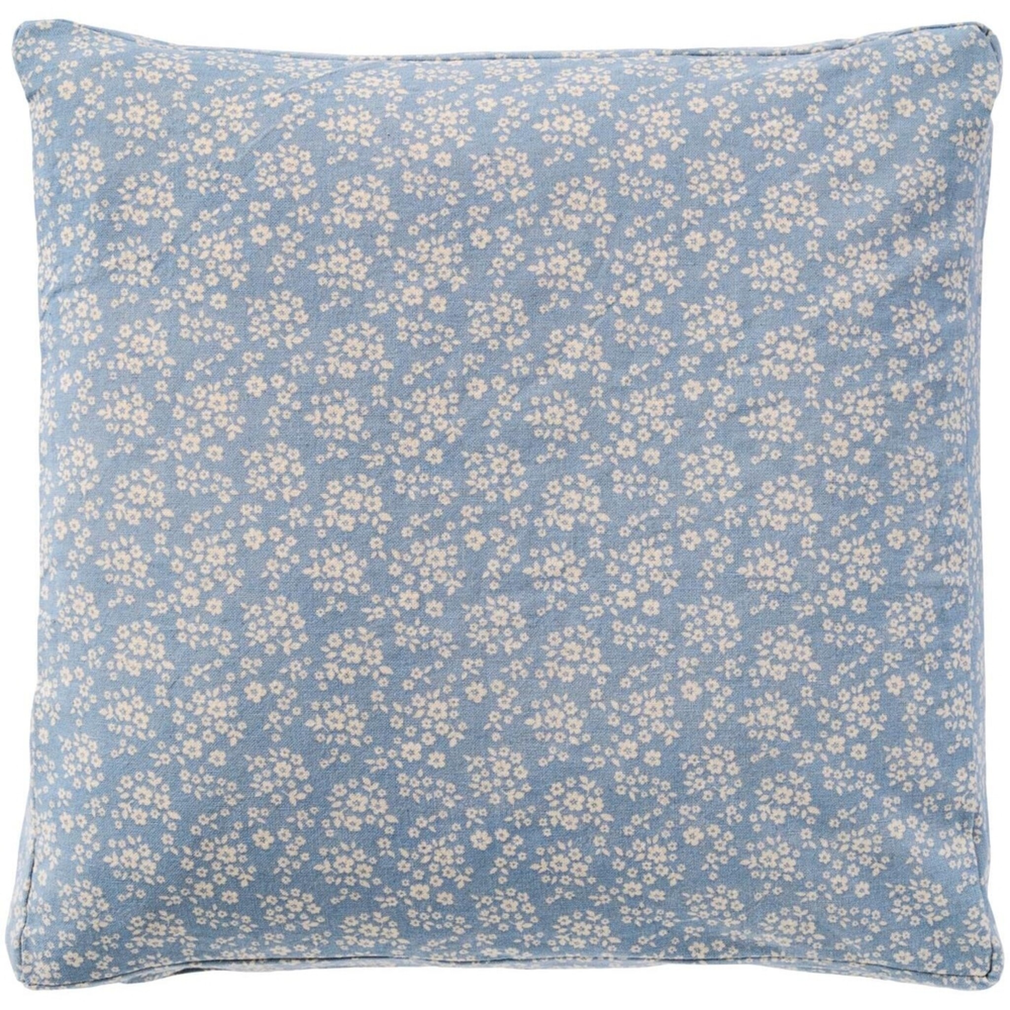 IB Laursen Boxkissenbezug Agathe Hellblau mit Blumen, blau 