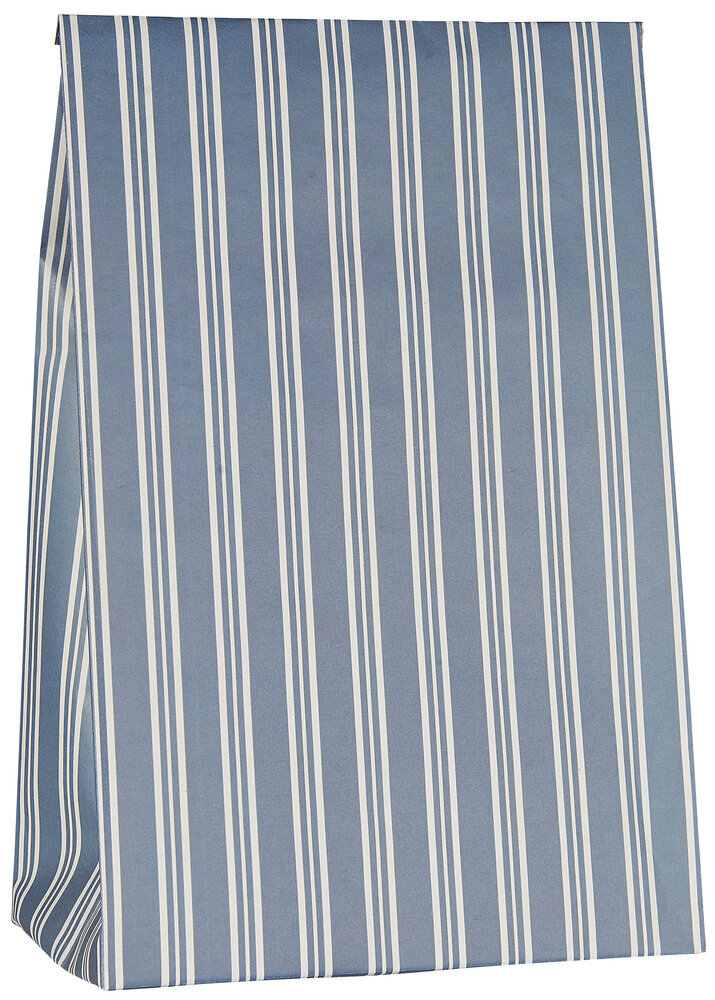 Buntfalttüte blau gestreift, blau gestreift 18 x 10 x 28,5 cm