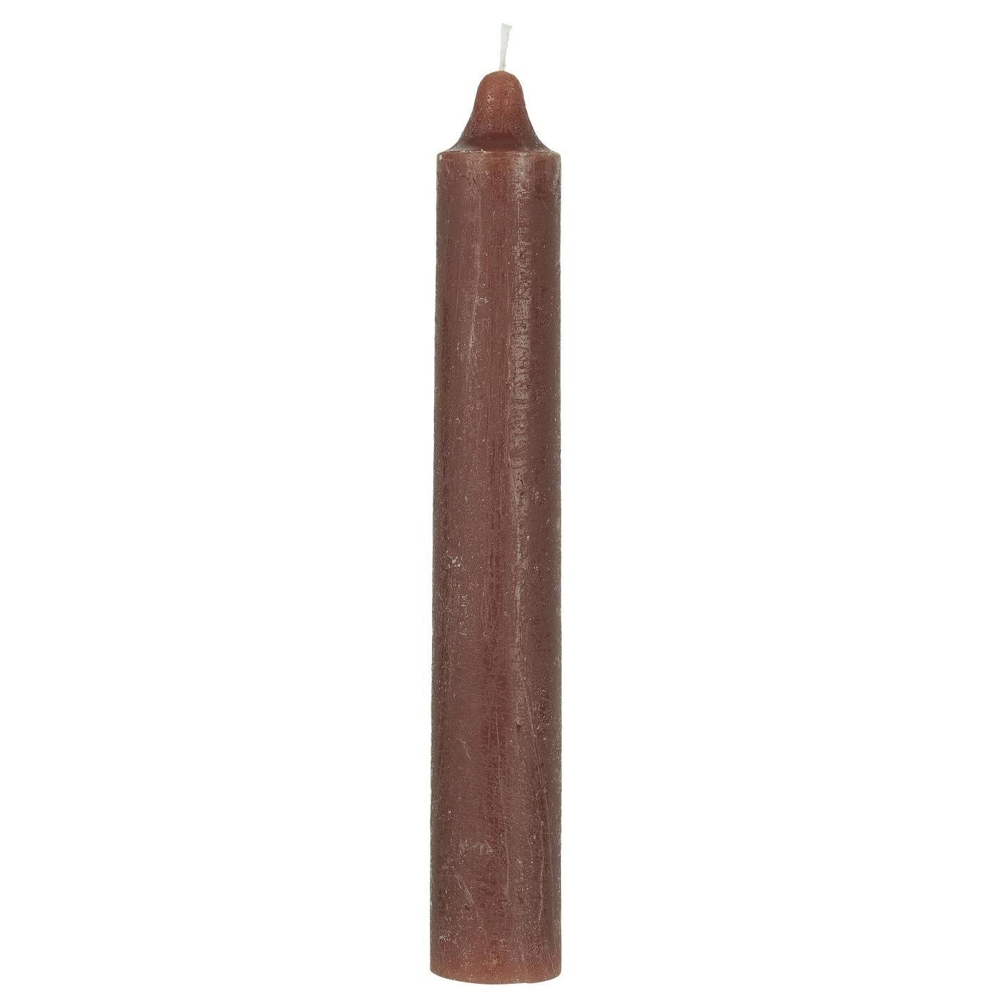 Dickere Rustikale Stabkerze 25 cm, Ø 3,8 cm, rustic brown 