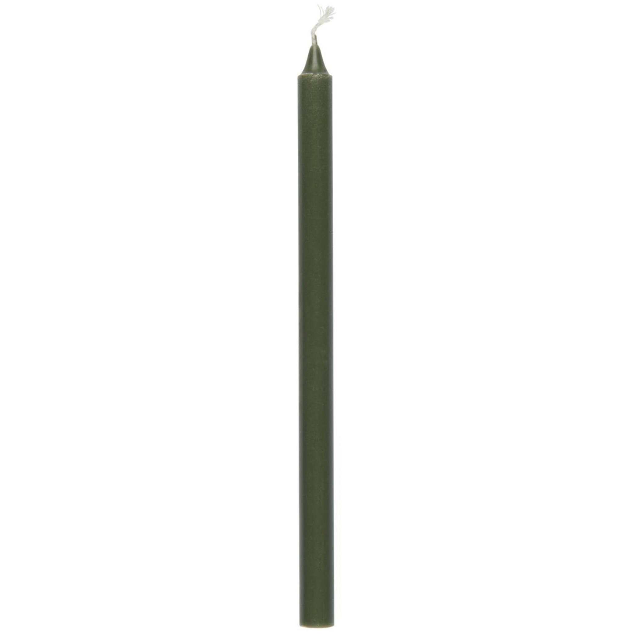 Celia Dünne hohe Kerze, 20 cm, Ø 1,3 cm, moosgrün 