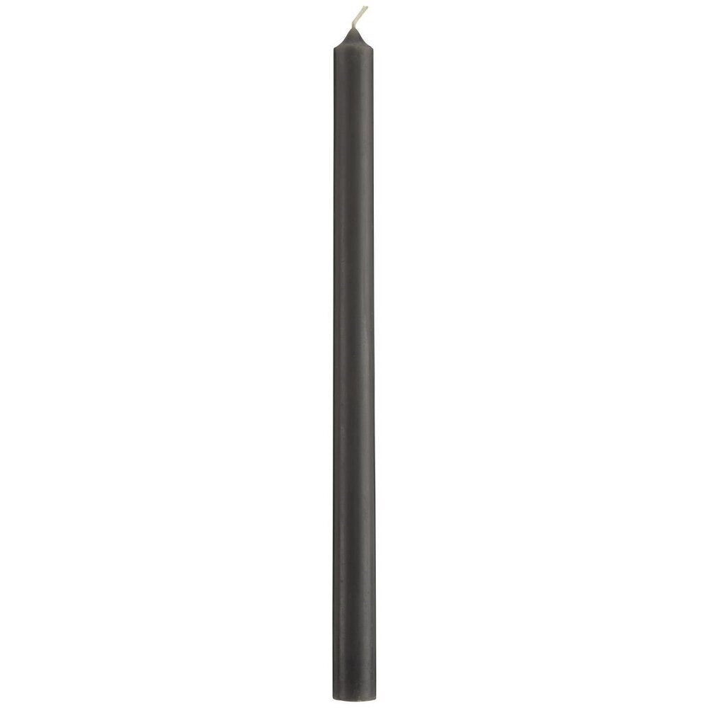 Dünne hohe Kerze 20 cm, Ø 1,3 cm, dunkelgrau 