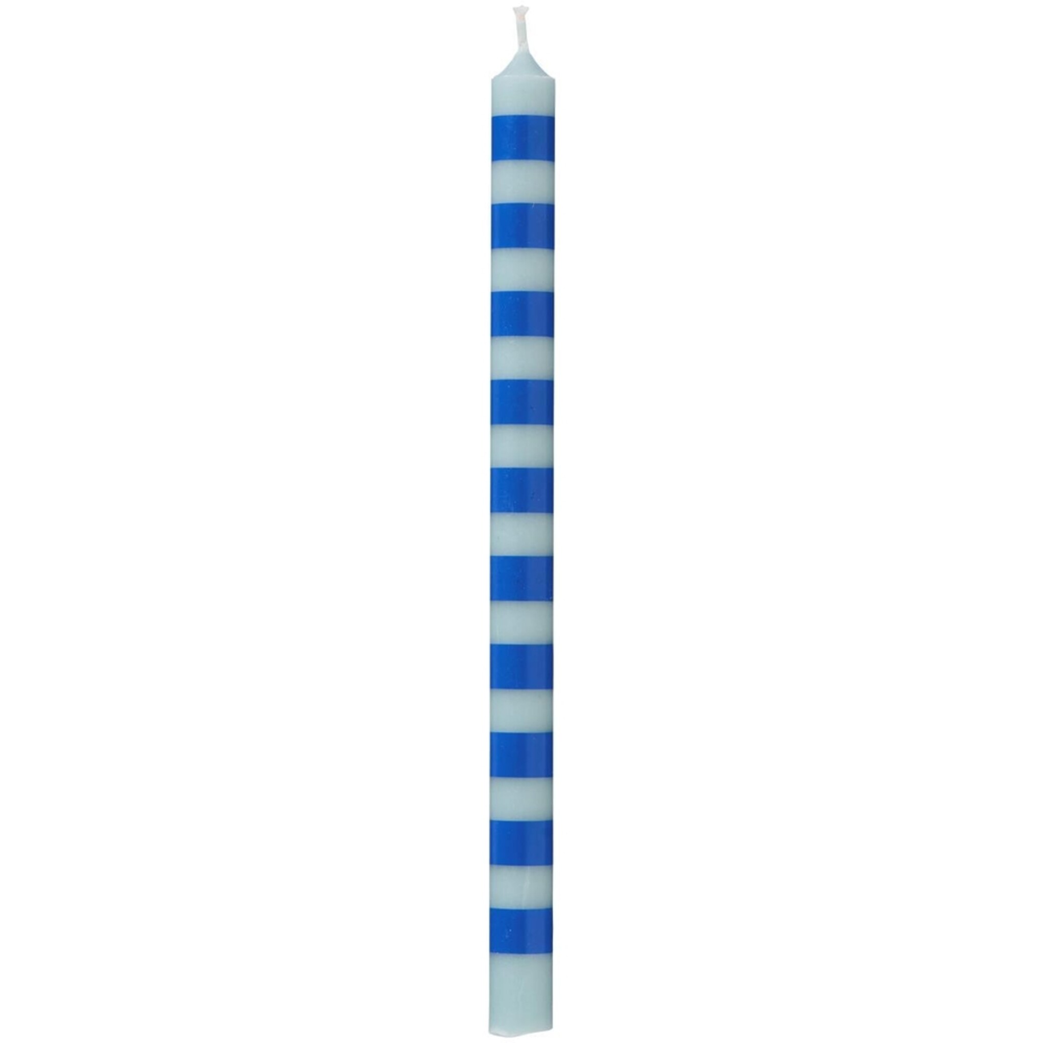 Gestreifte dünne Kerze 20 cm von IB Laursen, blau 
