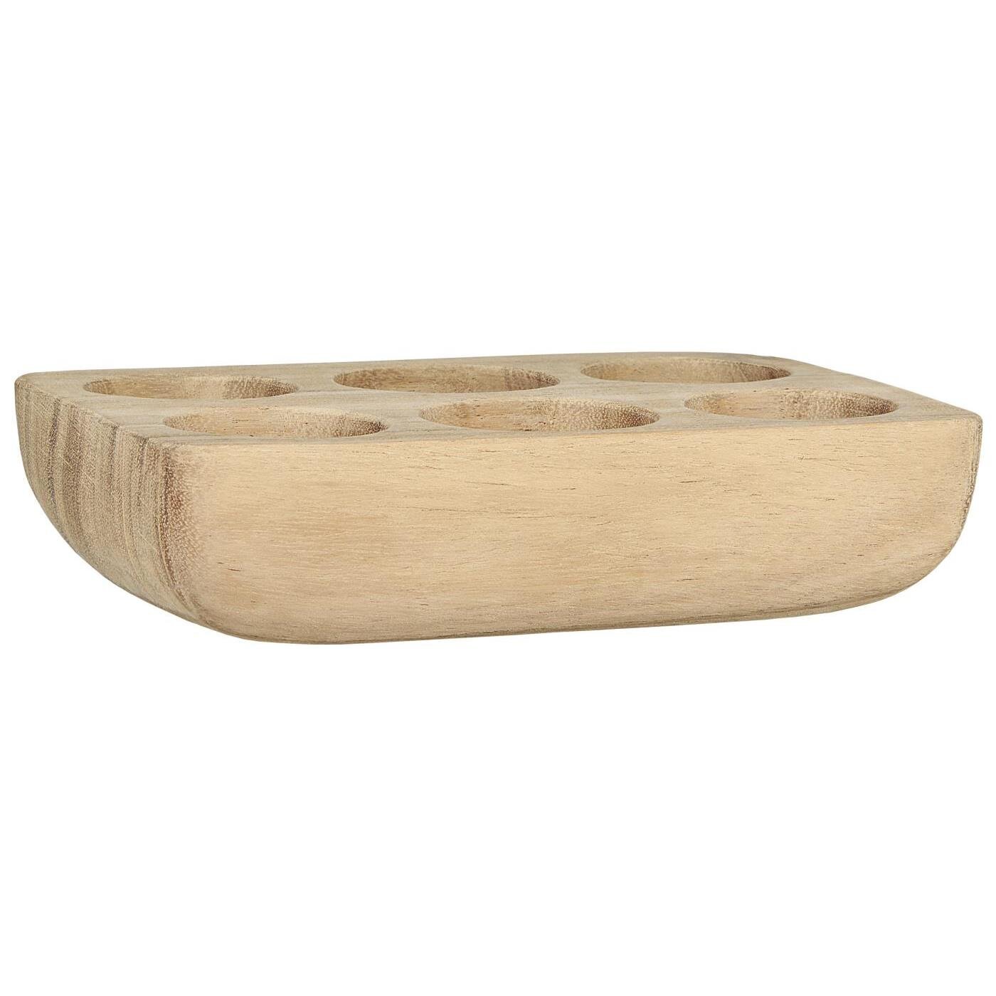 Eierhalter für 6 Eier aus Akazienholz, natur 