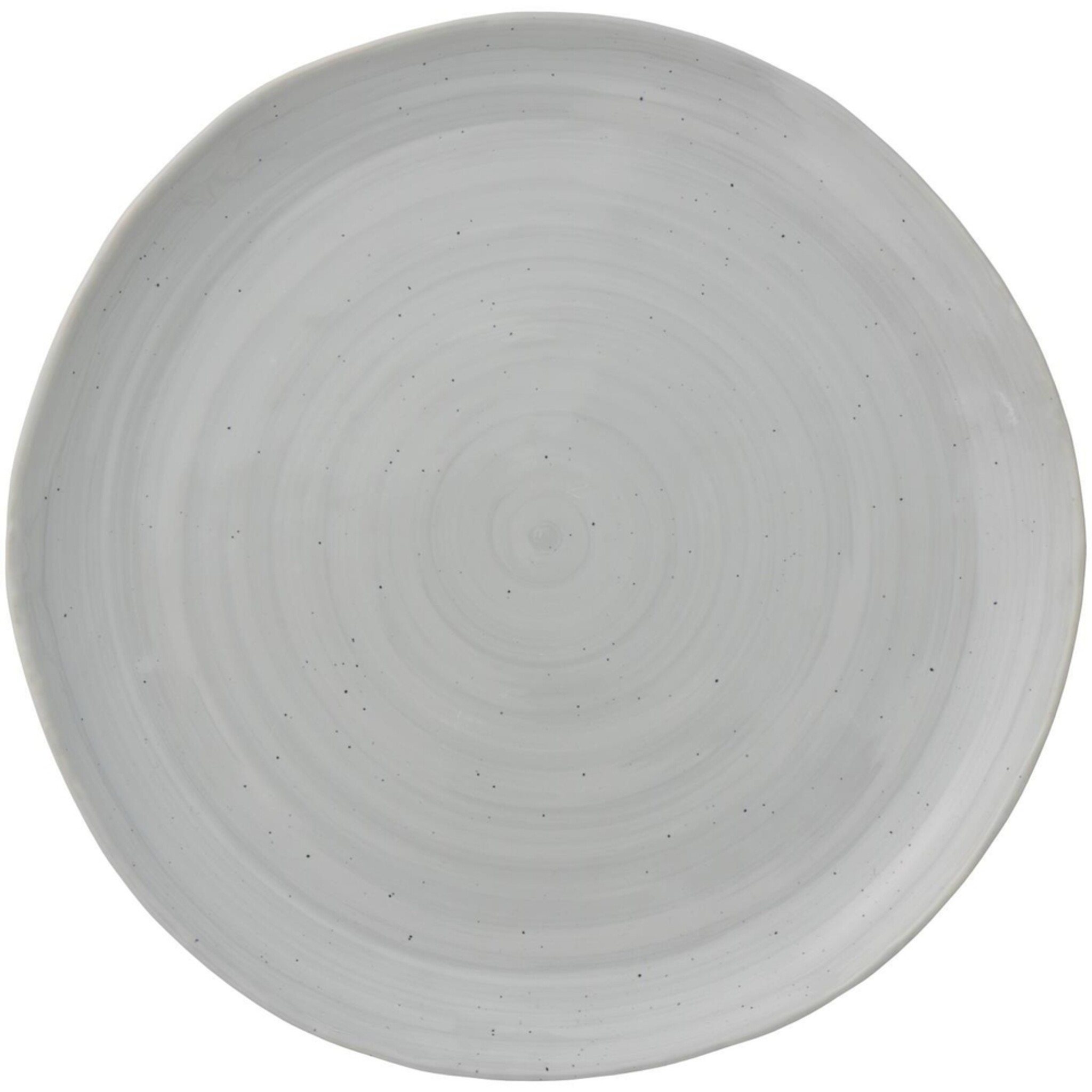 Essteller Grey Waves aus Steingut, grau 