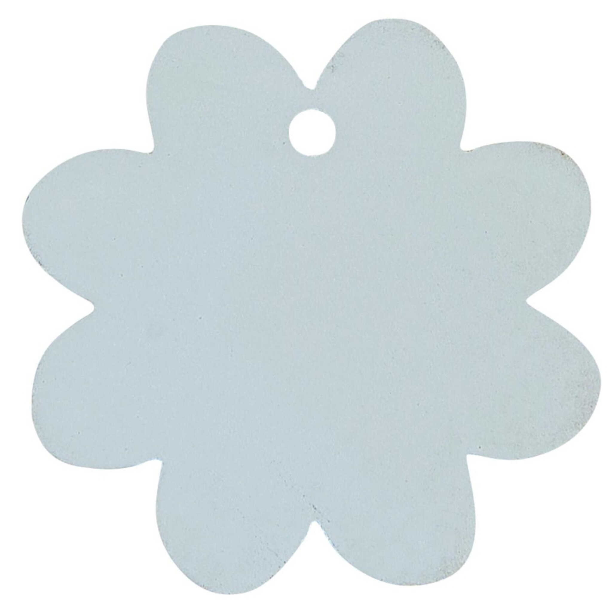 Geschenkanhänger aus Holz Blume, hellblau 