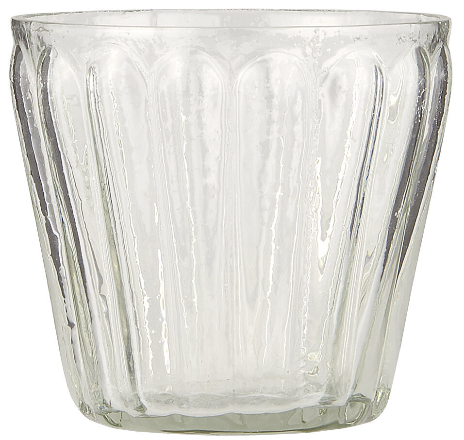 Glas mit Rillen, klar H7,5 x Ø 5,8 cm