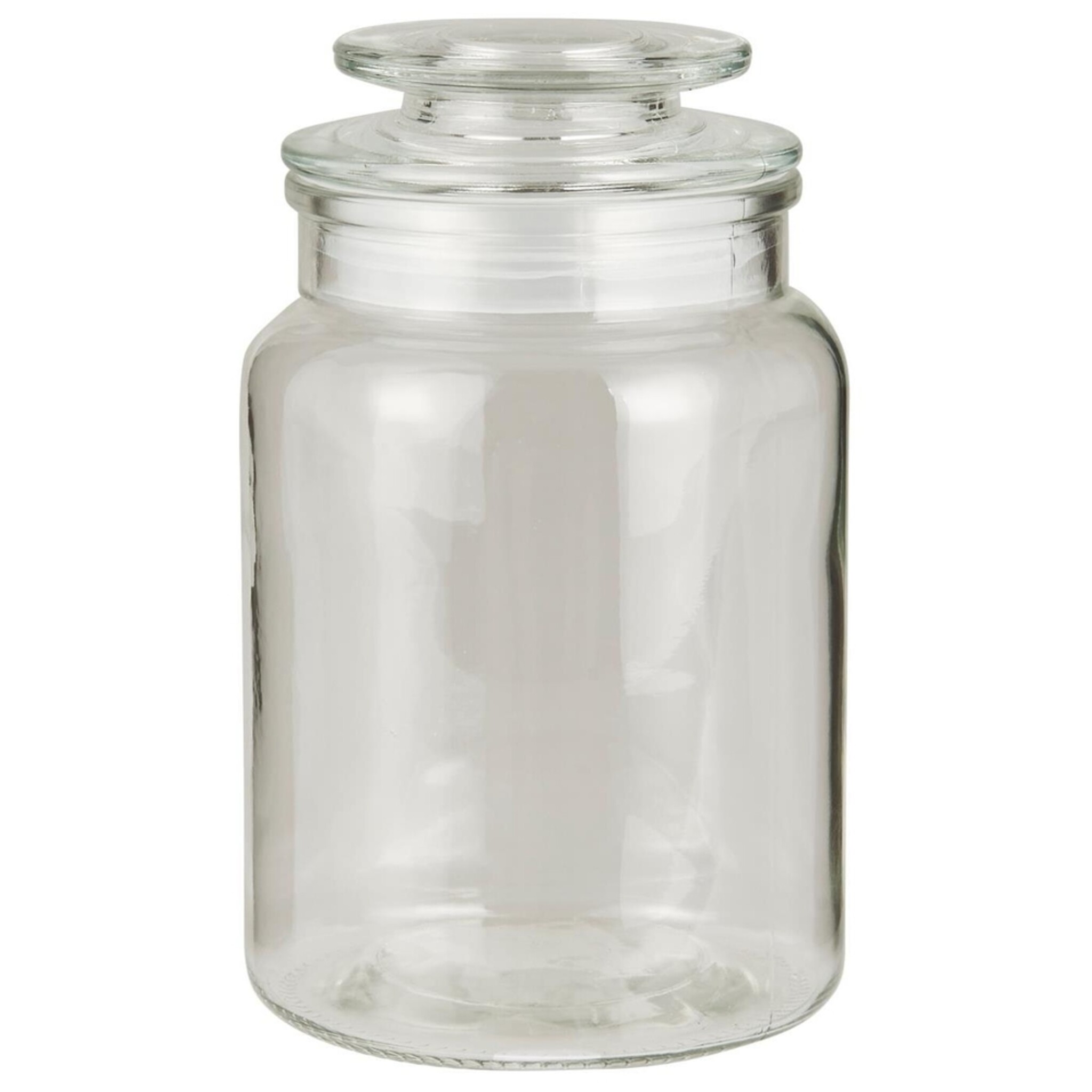 Glasbehälter Krug mit Deckel, klar Höhe 17.5, Ø 10.8 cm, 1000 ml