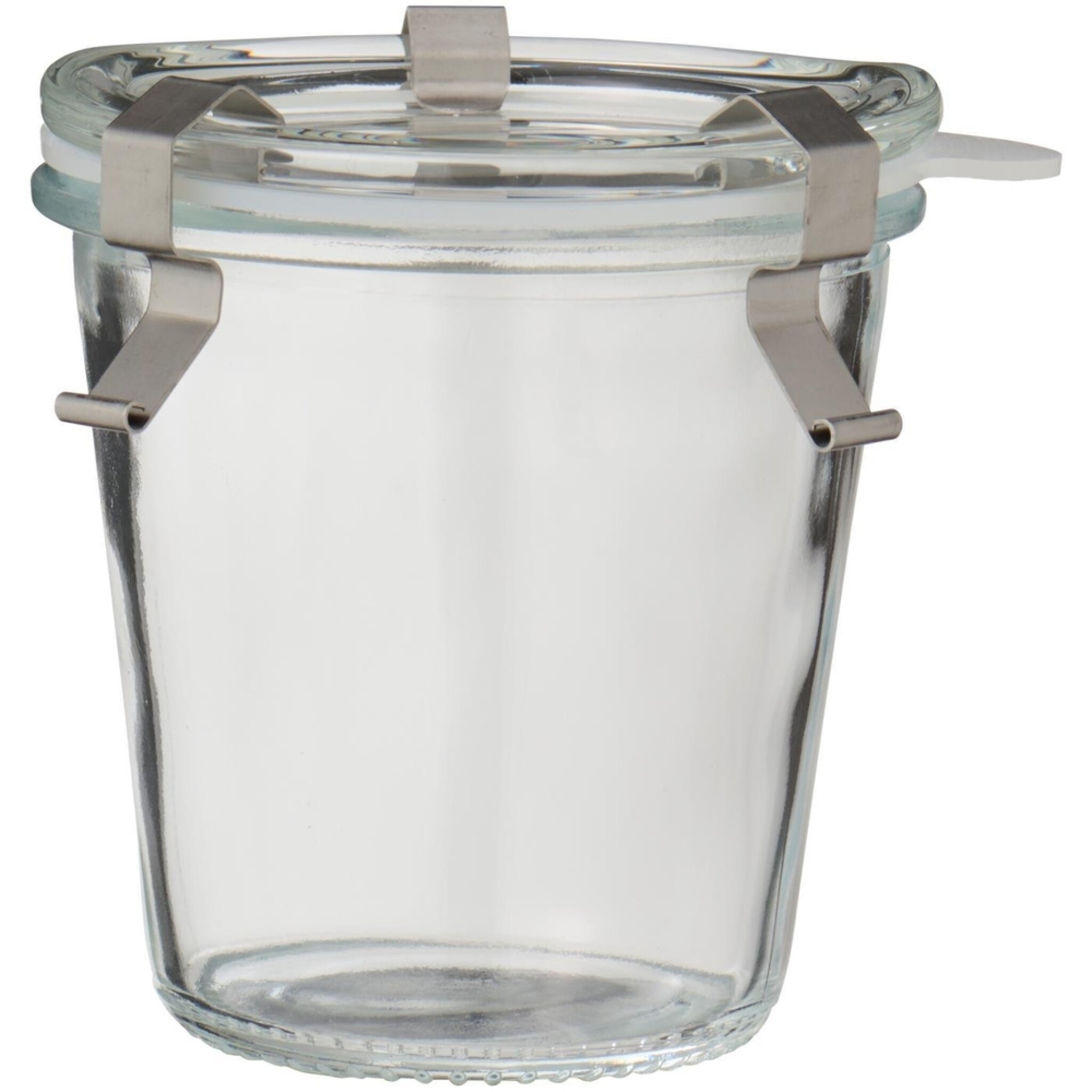 IB Laursen Glasbehälter mit Glasdeckel und Metallclips, luftdicht, klar 9,5 cm, Ø 9 cm, 250 ml