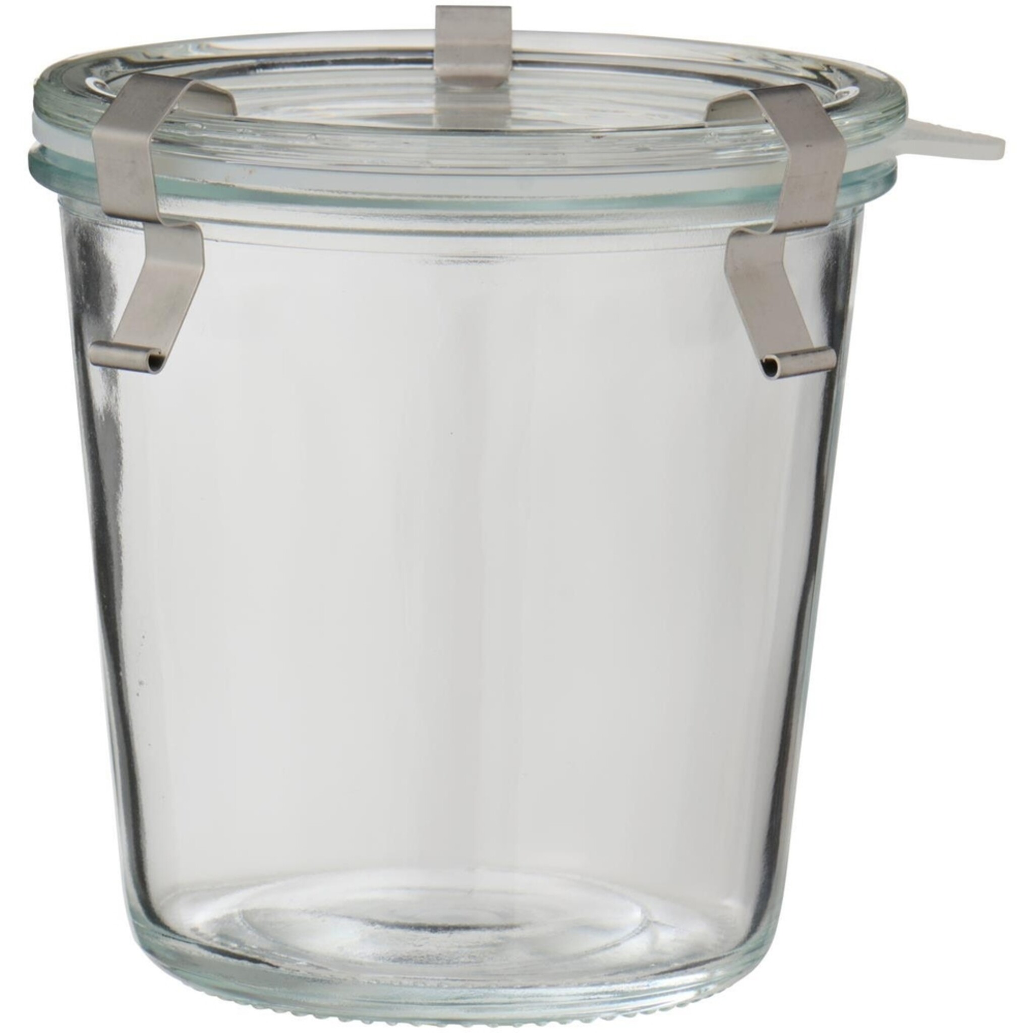 IB Laursen Glasbehälter mit Glasdeckel und Metallclips, luftdicht, klar 15,5 cm, Ø 10,7 cm, 750 ml