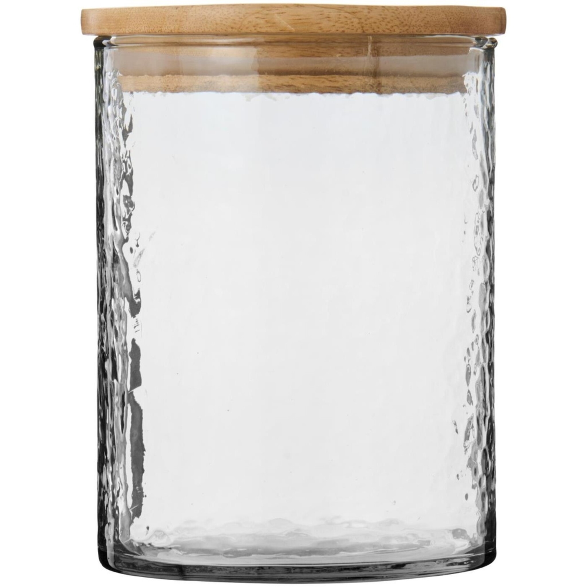 IB Laursen Vorratsglas mit Mango-Holzdeckel, klar 20,5 cm, Ø 14 cm, 2,7 Liter