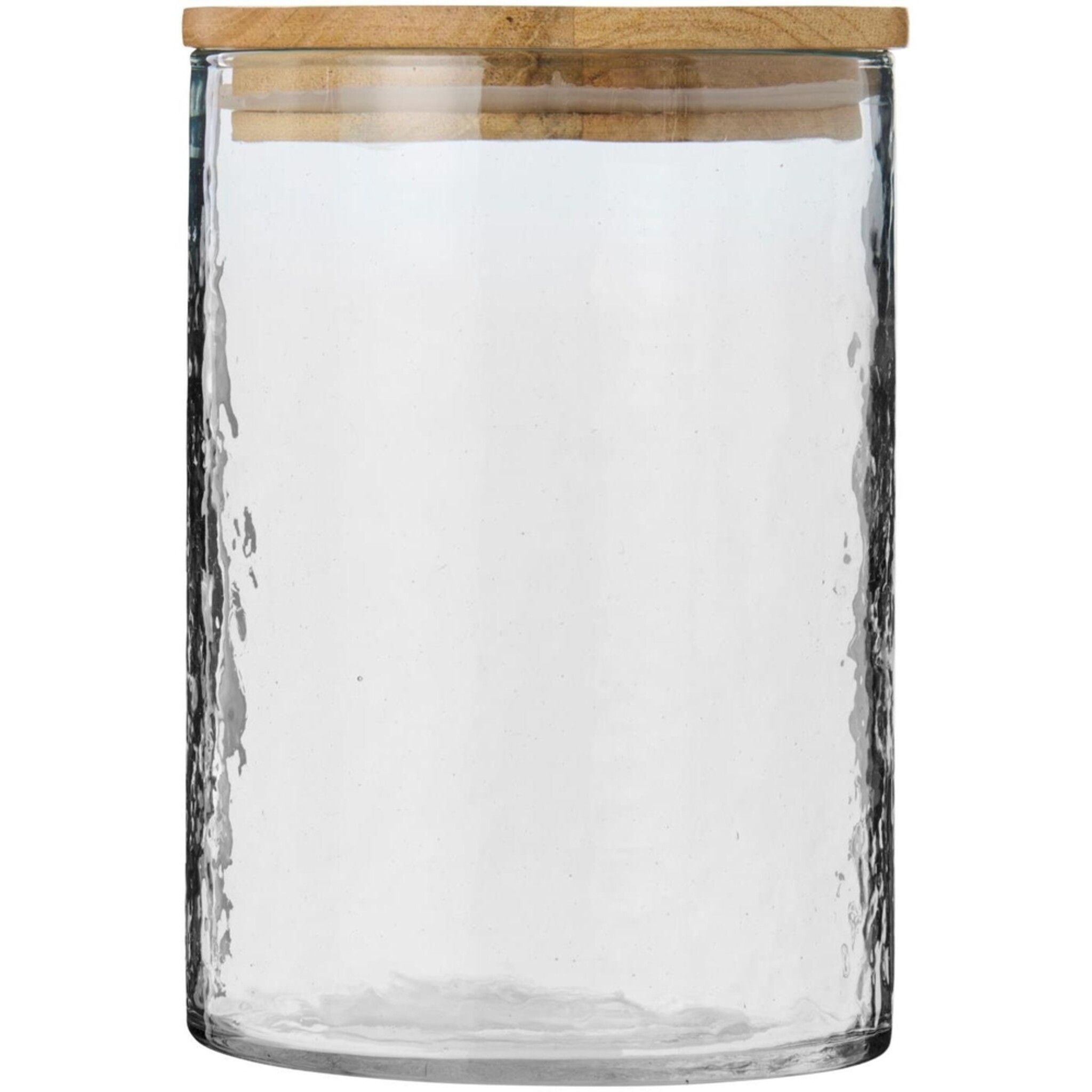 IB Laursen Vorratsglas mit Mango-Holzdeckel, klar 14,5 cm, Ø 10,2 cm, 1 Liter