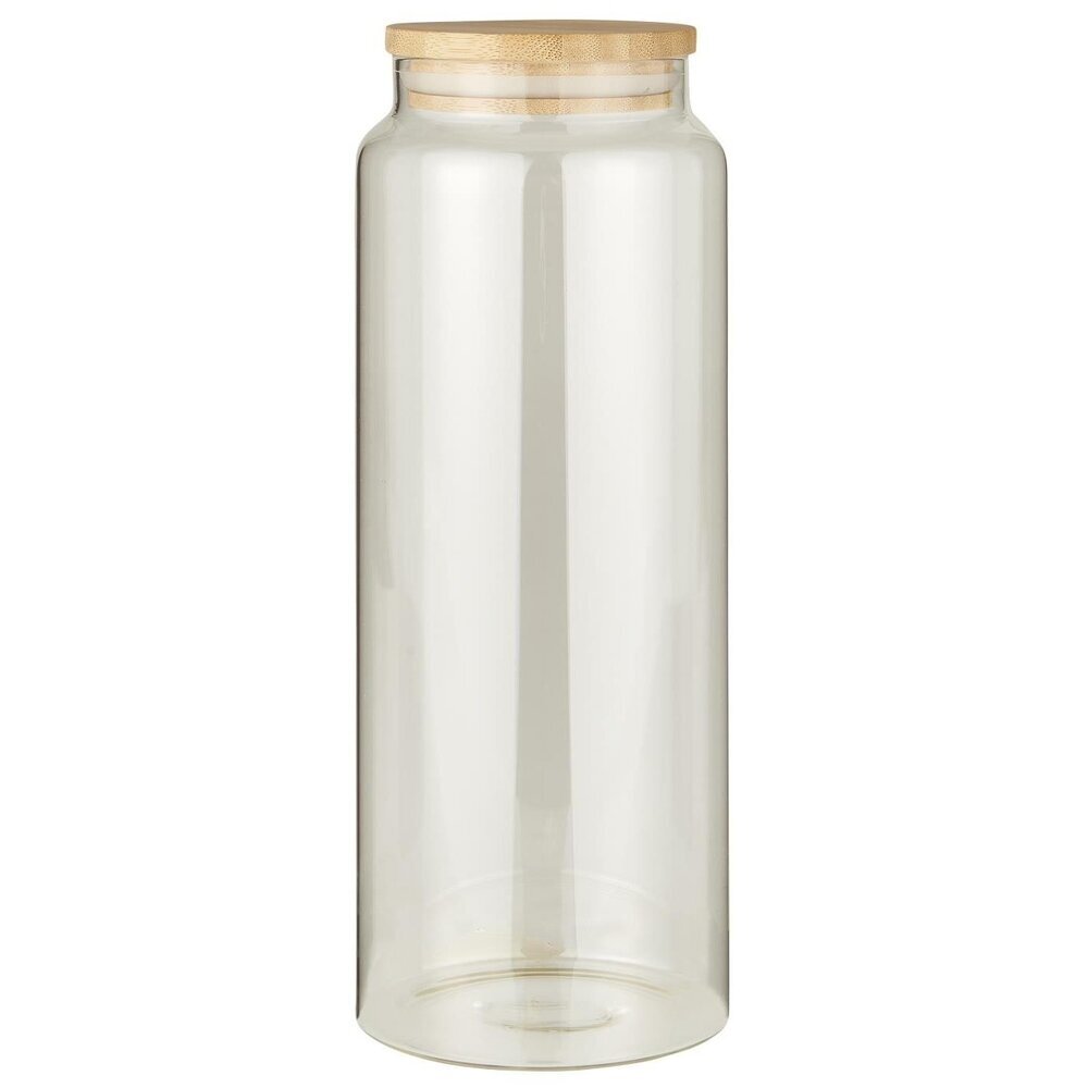 Glaskrug mit Bambusdeckel, klar Höhe 26.5, Ø 9.8 cm, 1750 ml