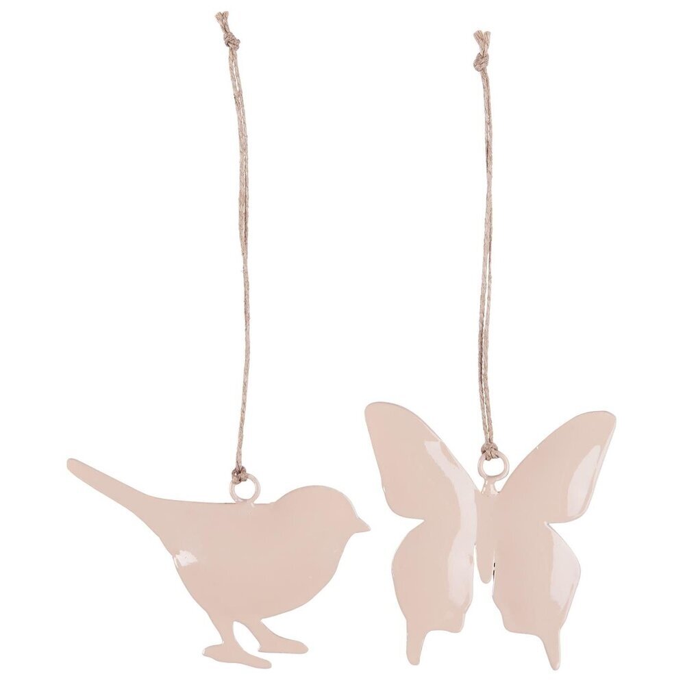 Hängefiguren Vogel und Schmetterling 2er, coral sands 