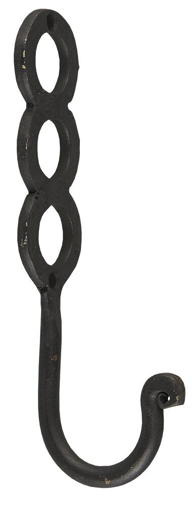 Haken einfach Odense, schwarz 3,3 x 5 x 14,5 cm