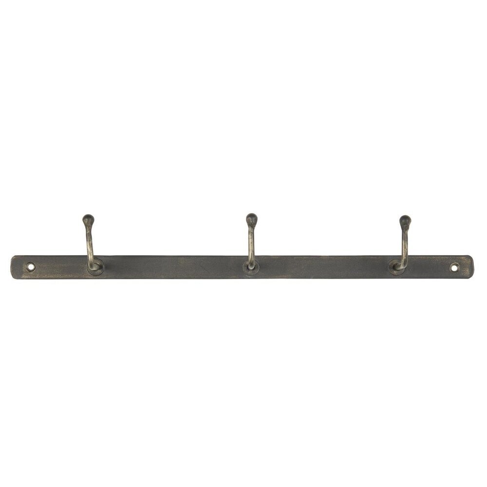 Hakenleiste aus Metall Brooklyn, grau 38,5 x 6,5 x 4.5 cm, 3 Haken