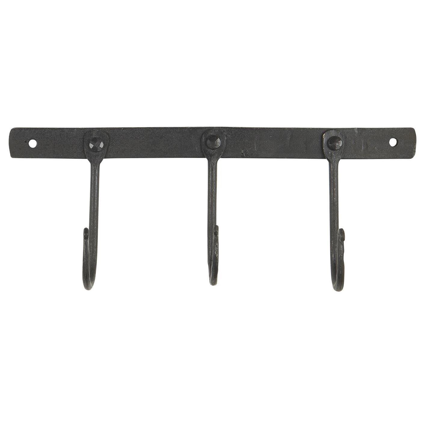 Hakenleiste mit 3 Haken, schwarz 