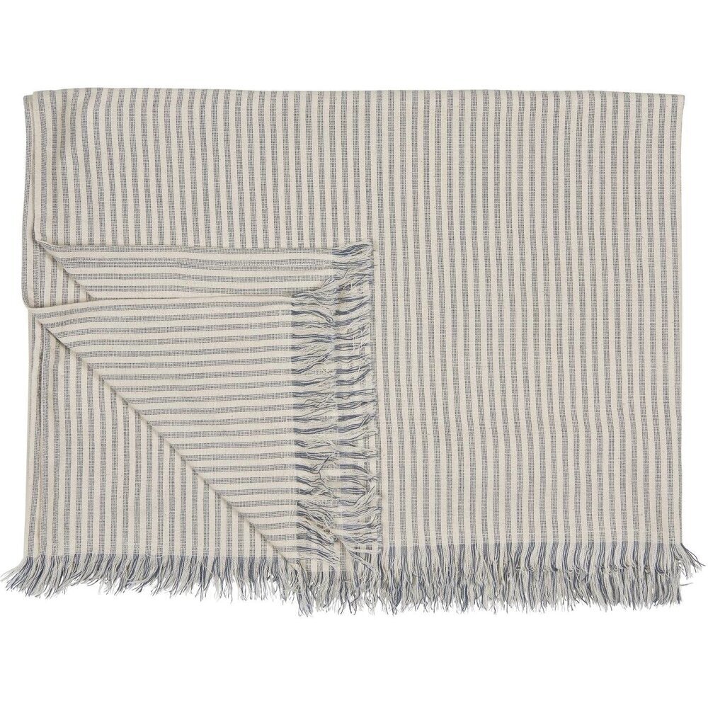 Hammam Handtuch mit Fransen Otto, staubig blau 