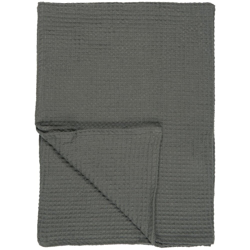 Handtuch Liseleje mit Waffelmuster, anthrazit L150 x B100 cm