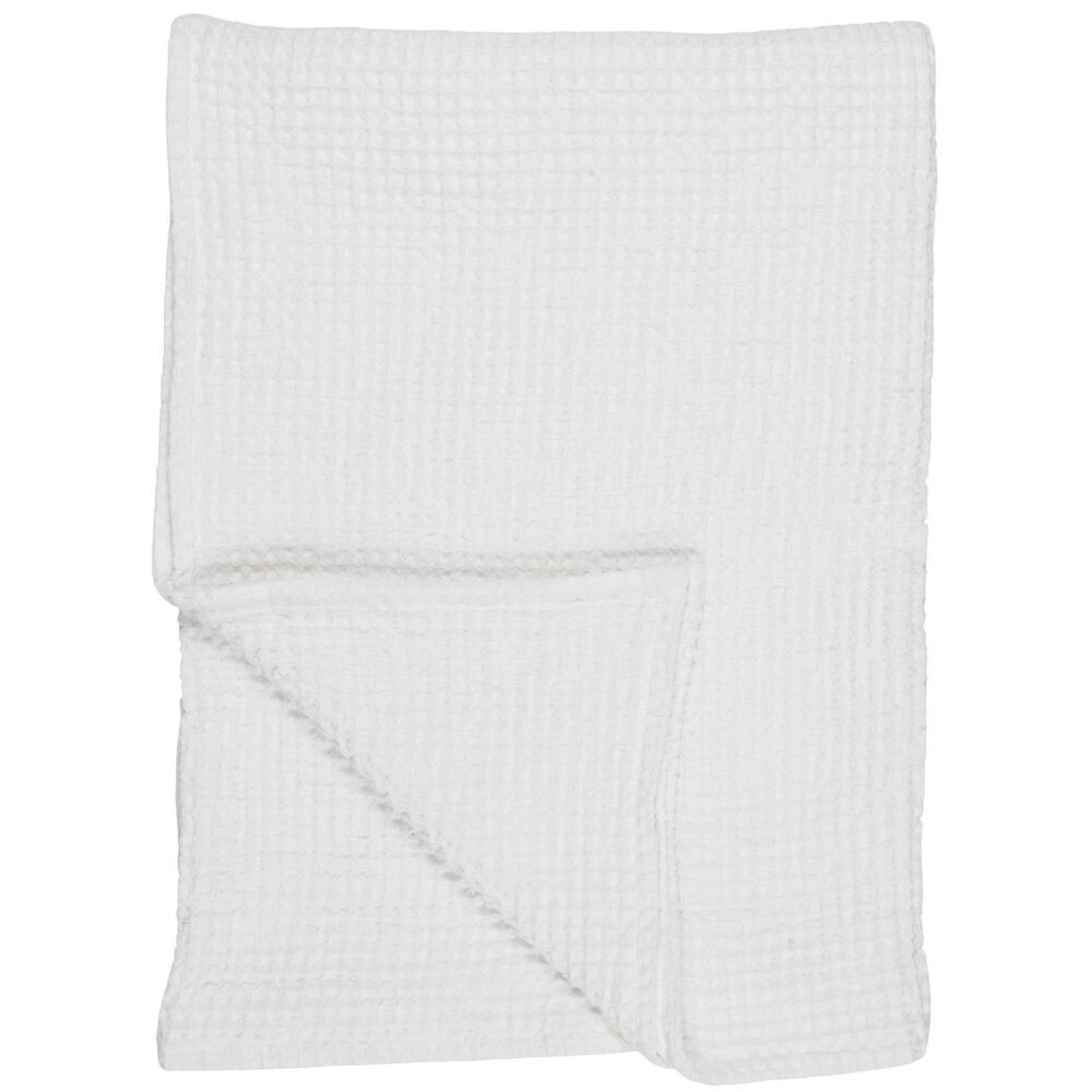 Handtuch Liseleje mit Waffelmuster, weiss L150 x B100 cm