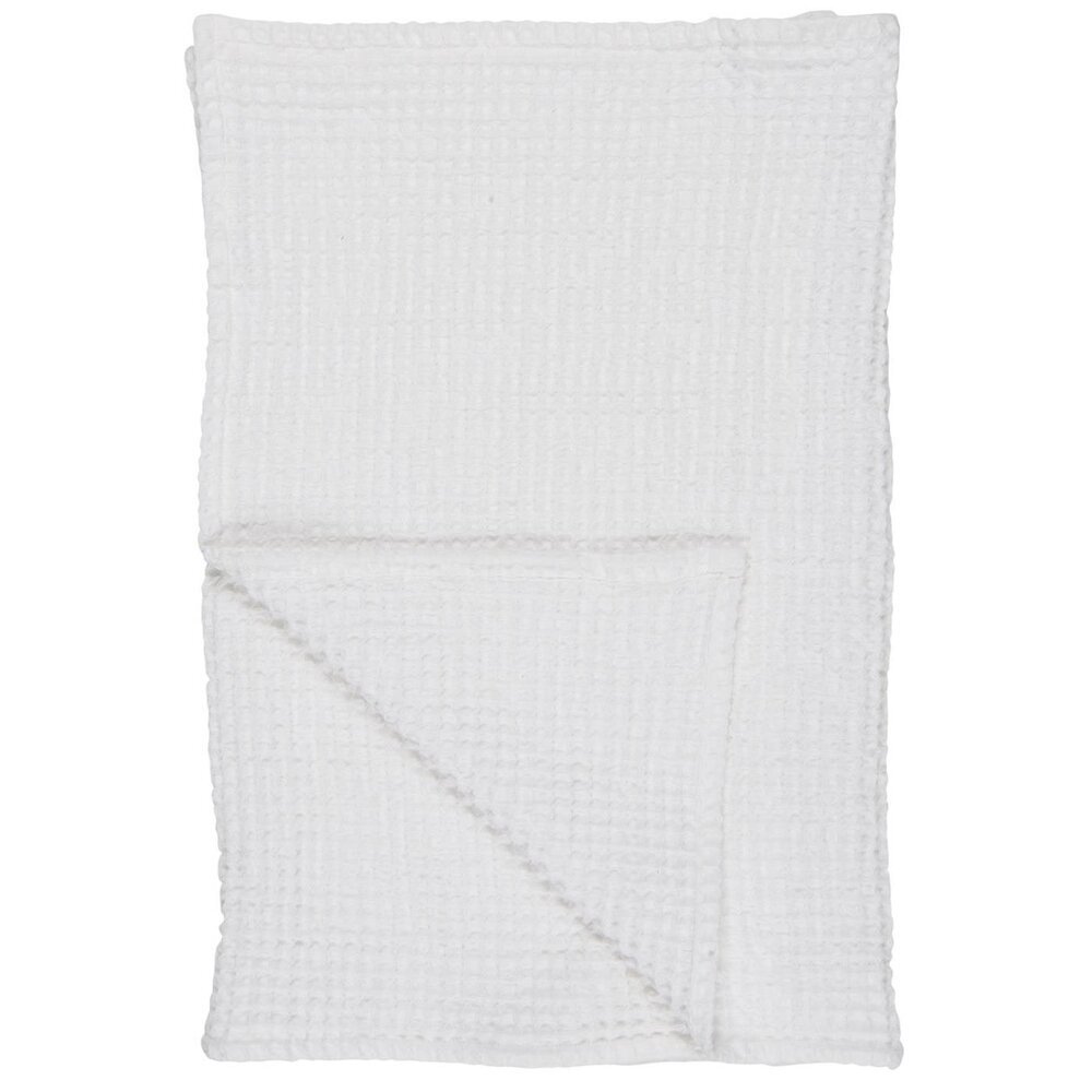 Handtuch Liseleje mit Waffelmuster, weiss L100 x B50 cm
