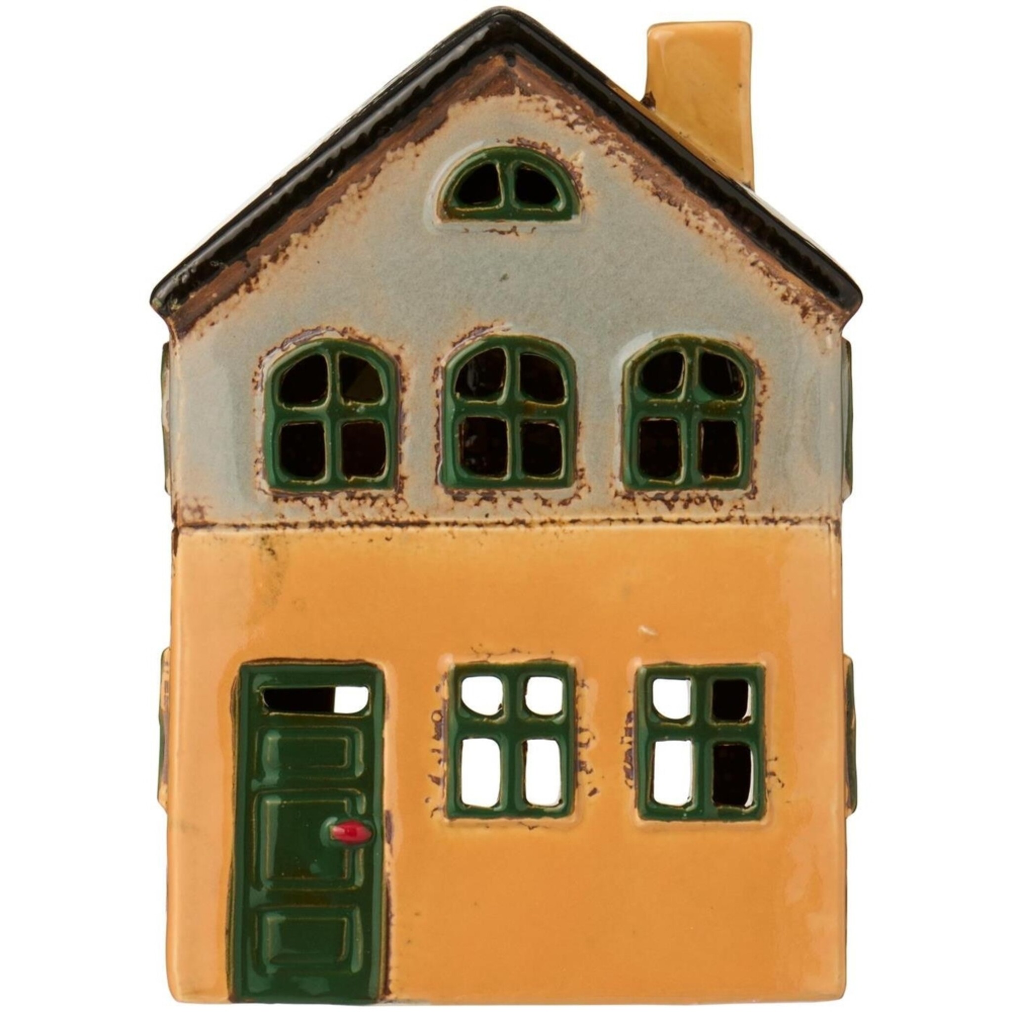 IB Laursen Lichthaus Nyhavn mit grünen Fenstern, orange 
