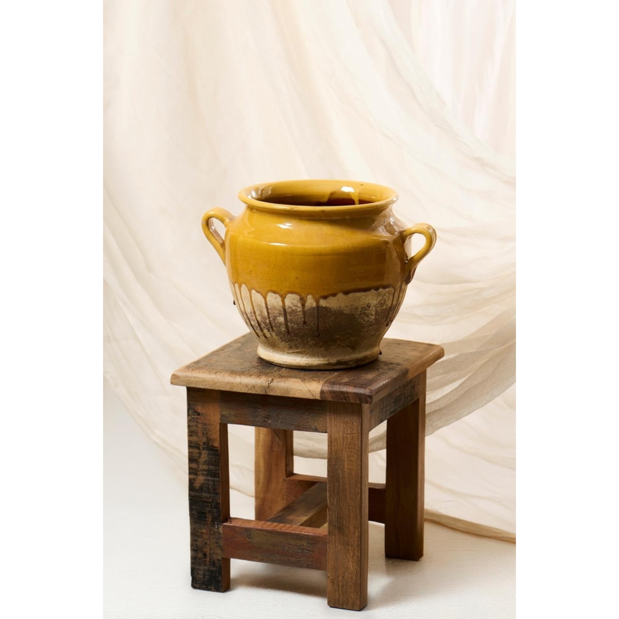 IB Laursen Mini-Hocker Unika mit Schublade aus Altholz, natur 