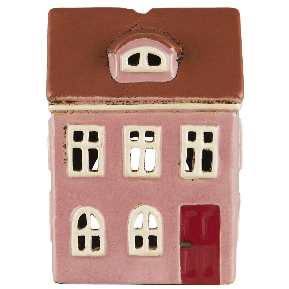 Keramik Lichthaus Nyhavn rosa, gerundetes Dachfenster, rosa 