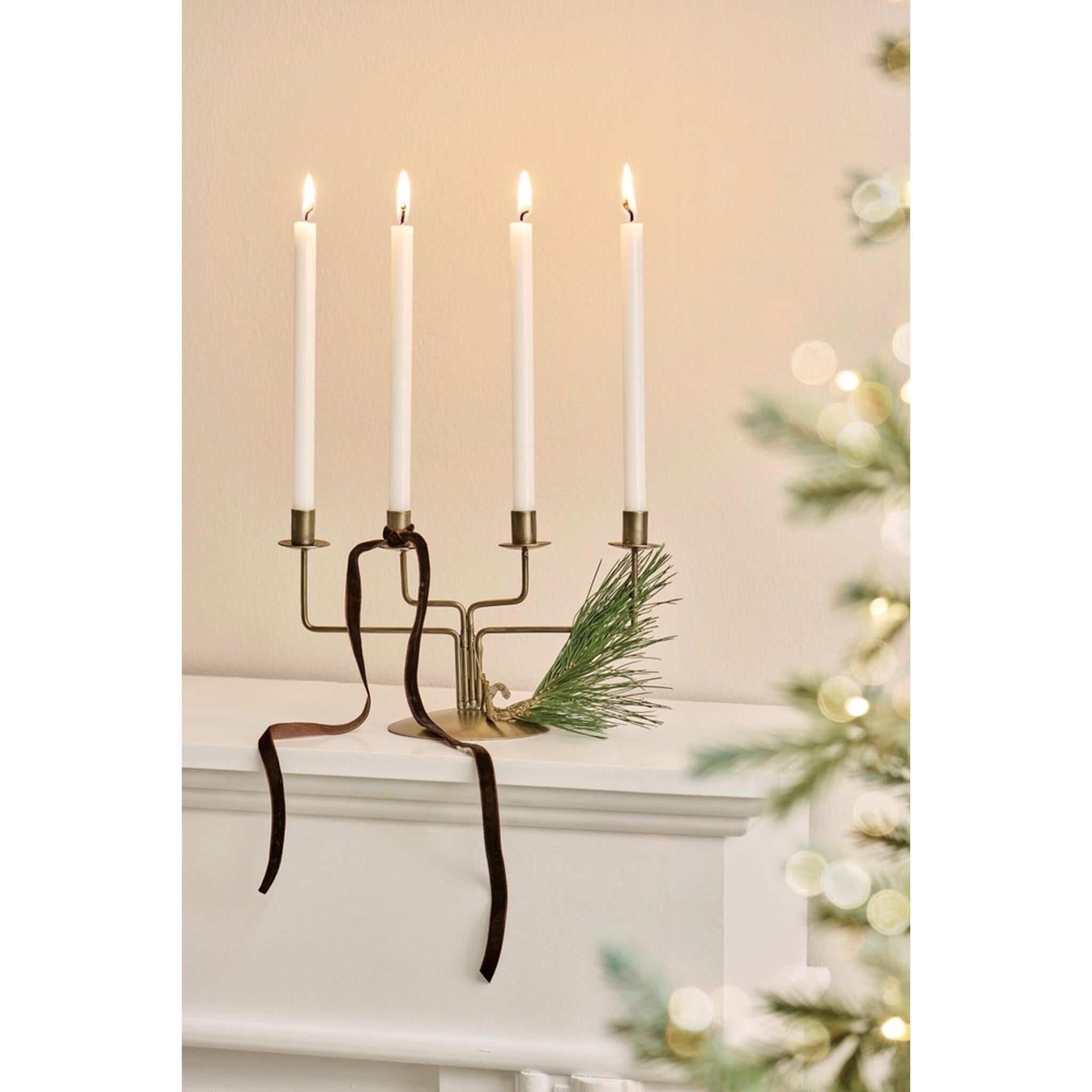 Metall-Kerzenhalter Stylish Christmas für 4 Stabkerzen