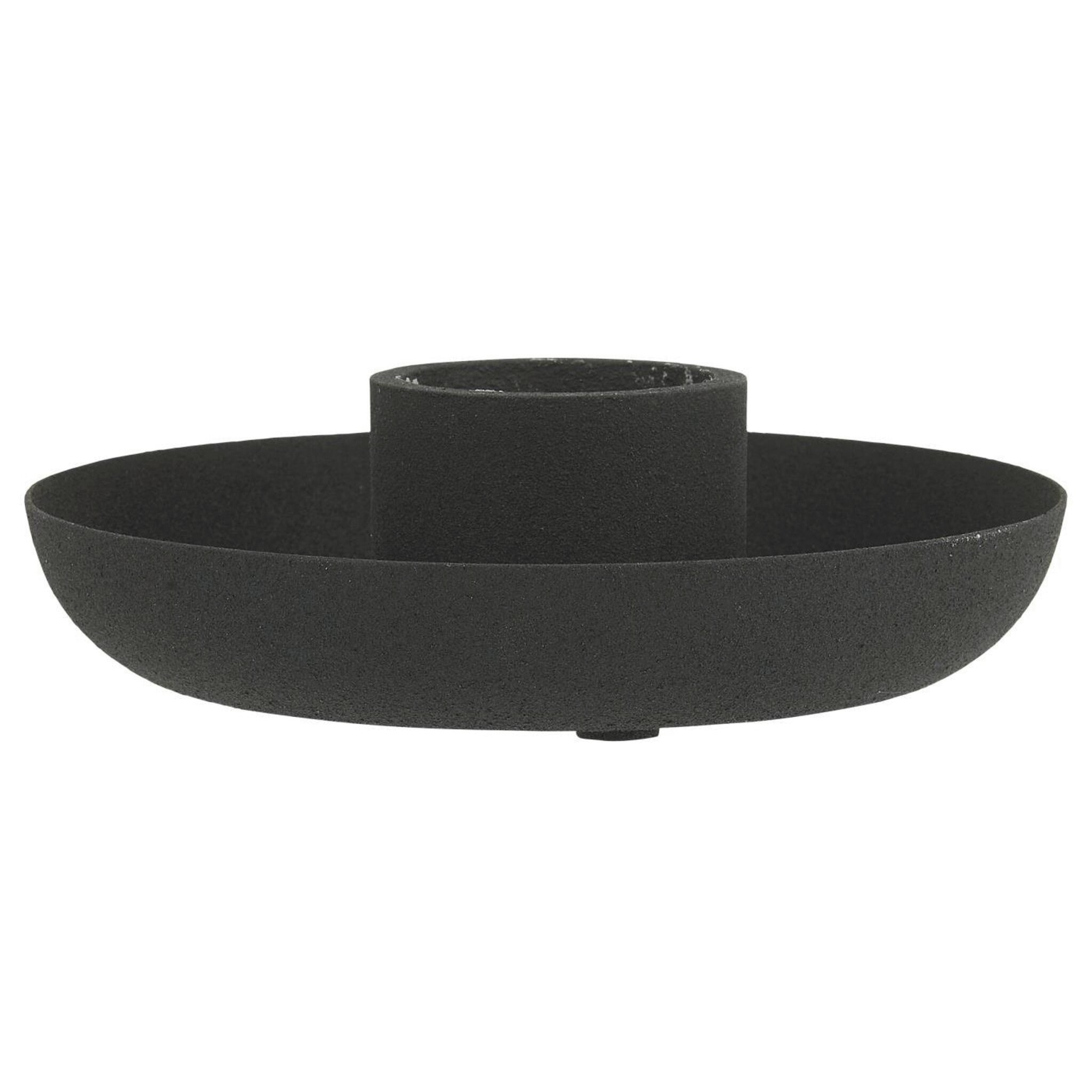 Kerzenhalter für dicke Ø 3,8 cm Stabkerze, schwarz 