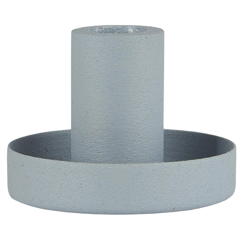 Kerzenhalter für Stabkerze Alu, blau 