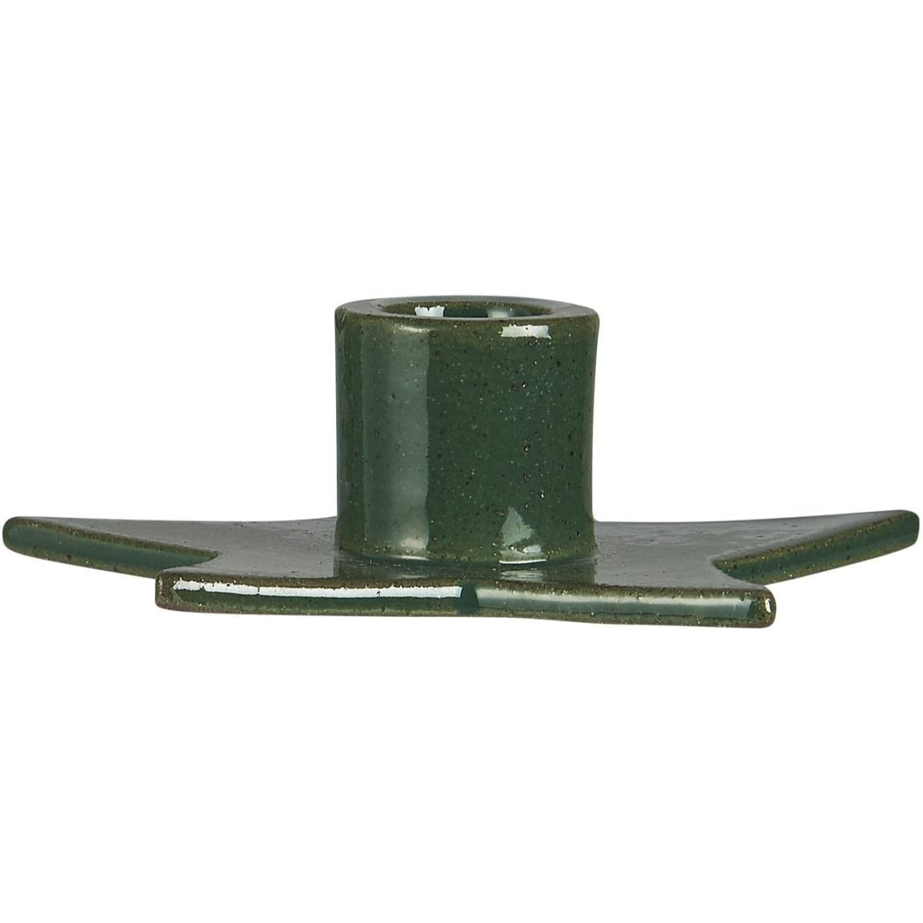 Kerzenhalter für Stabkerzen Stern, grün 