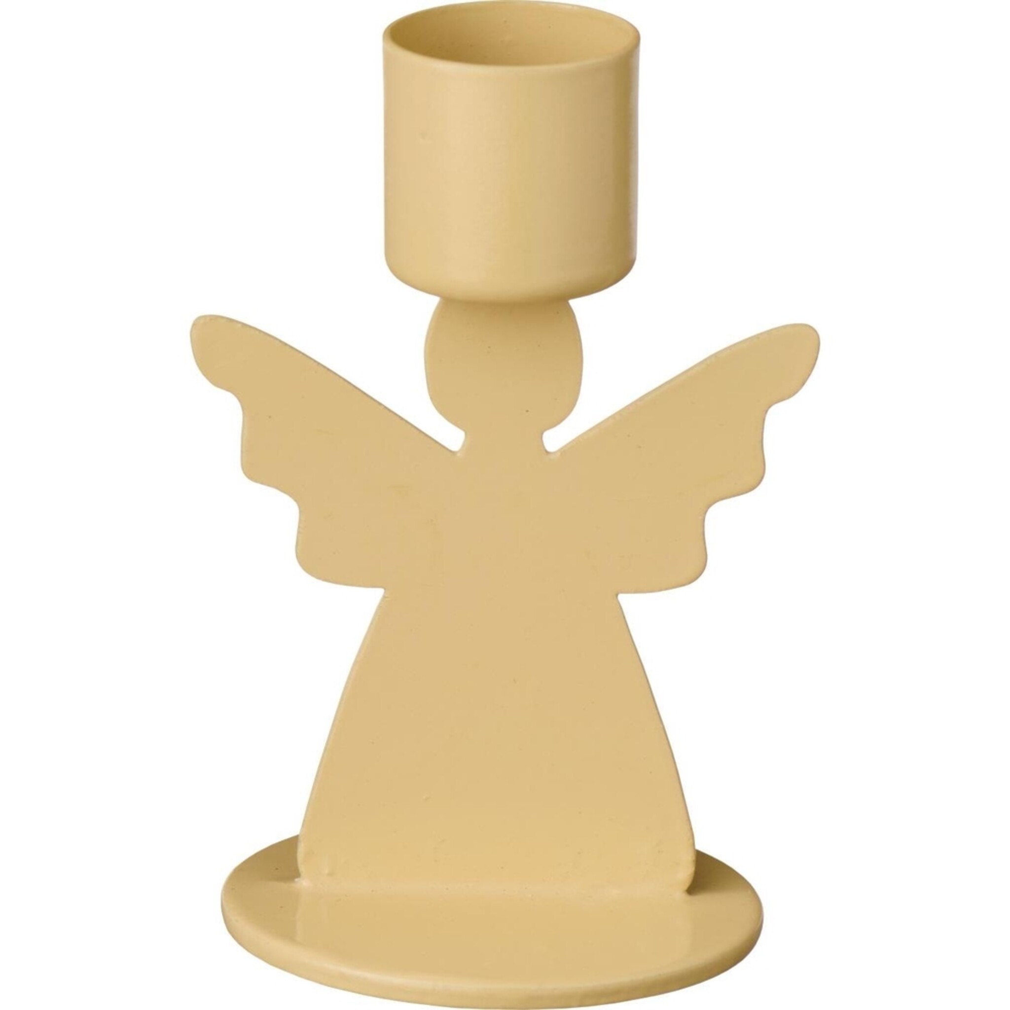 Kerzenhalter für Stabkerzen und Dünne Kerzen Engel, beige 