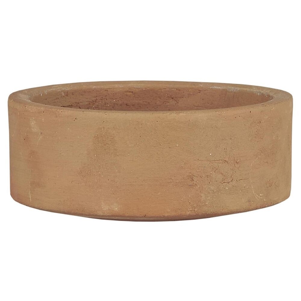 Kerzenhalter für Stumpenkerze aus Ton, natur Höhe 3, Ø 6 cm