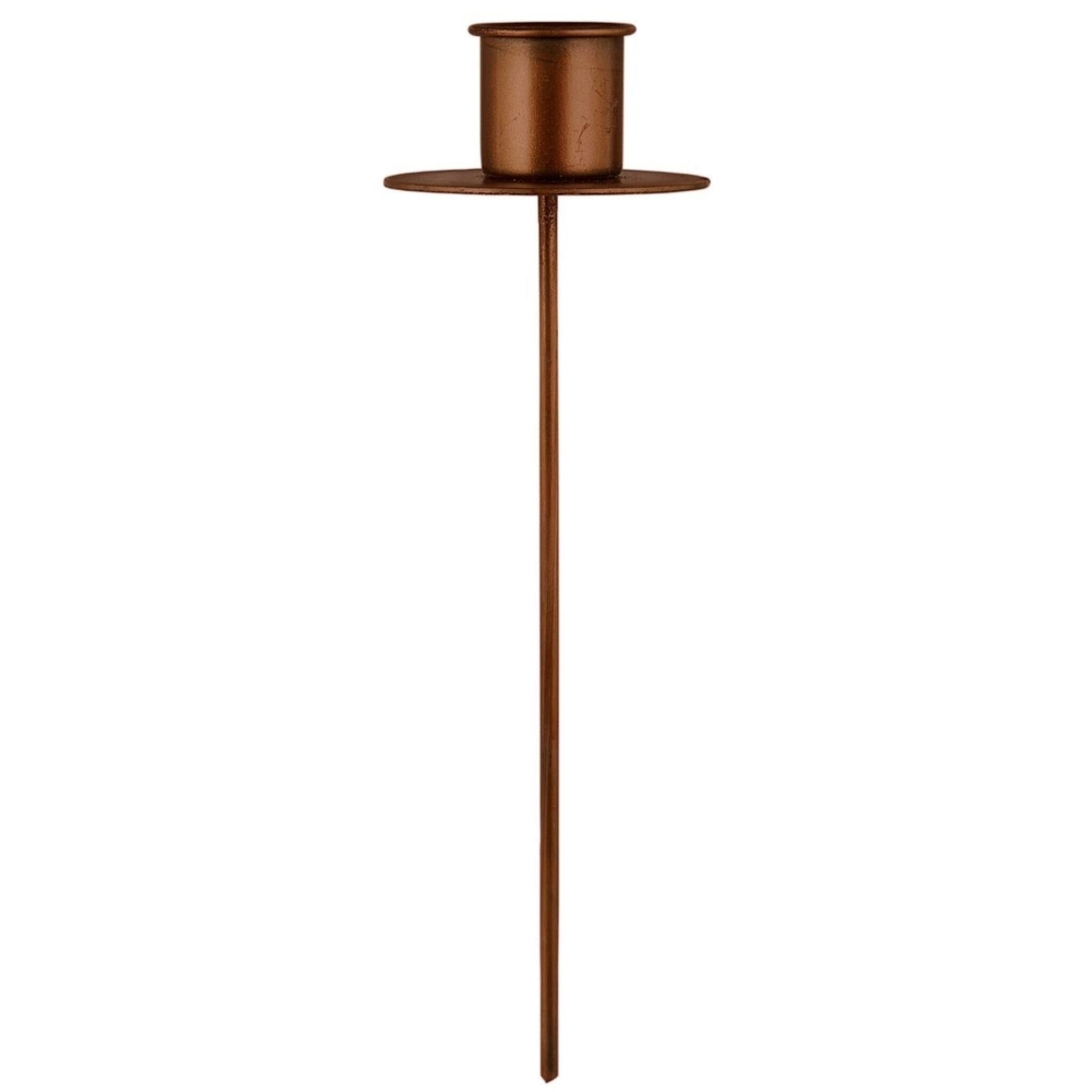 Kerzenhalter mit 1-Spieß für Ø 2,2 cm Kerze, gold 