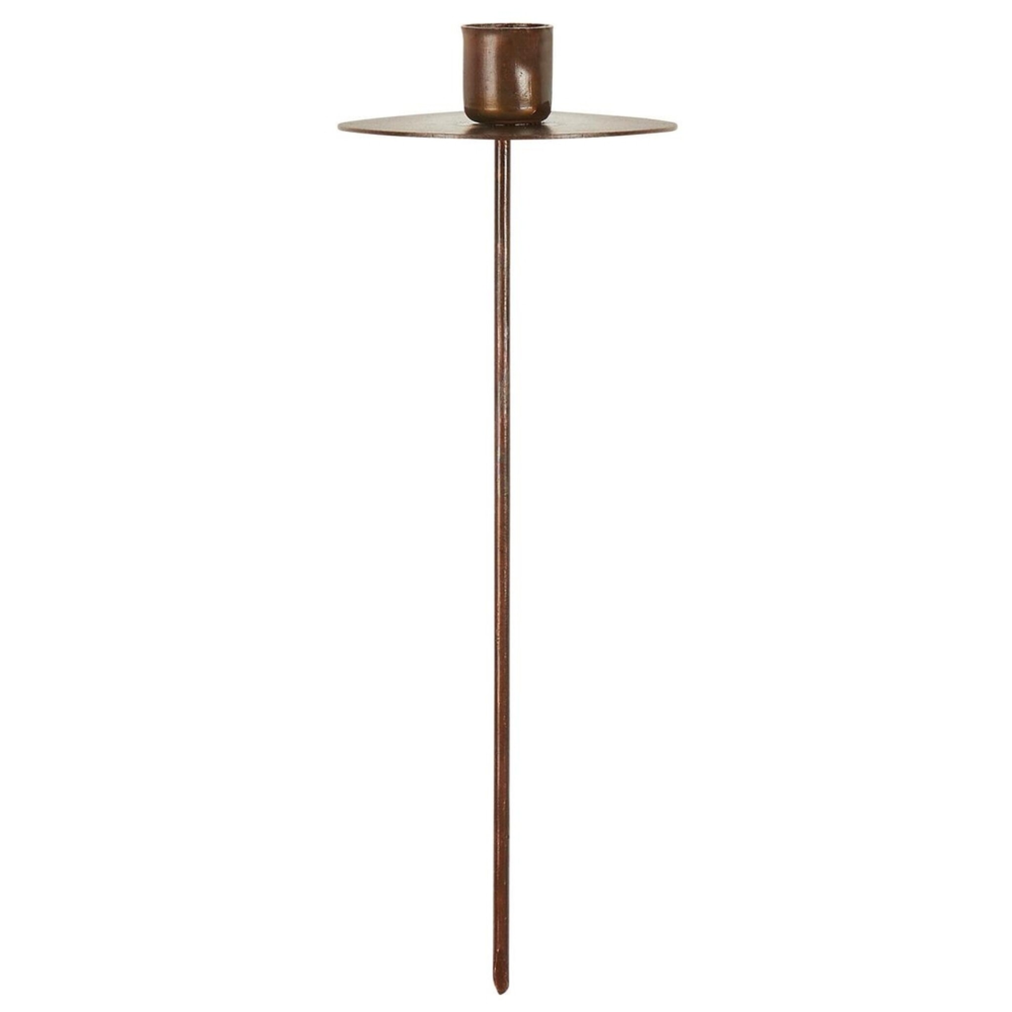 Kerzenhalter mit Spieß für 1,3 cm dünne Kerze, gold 