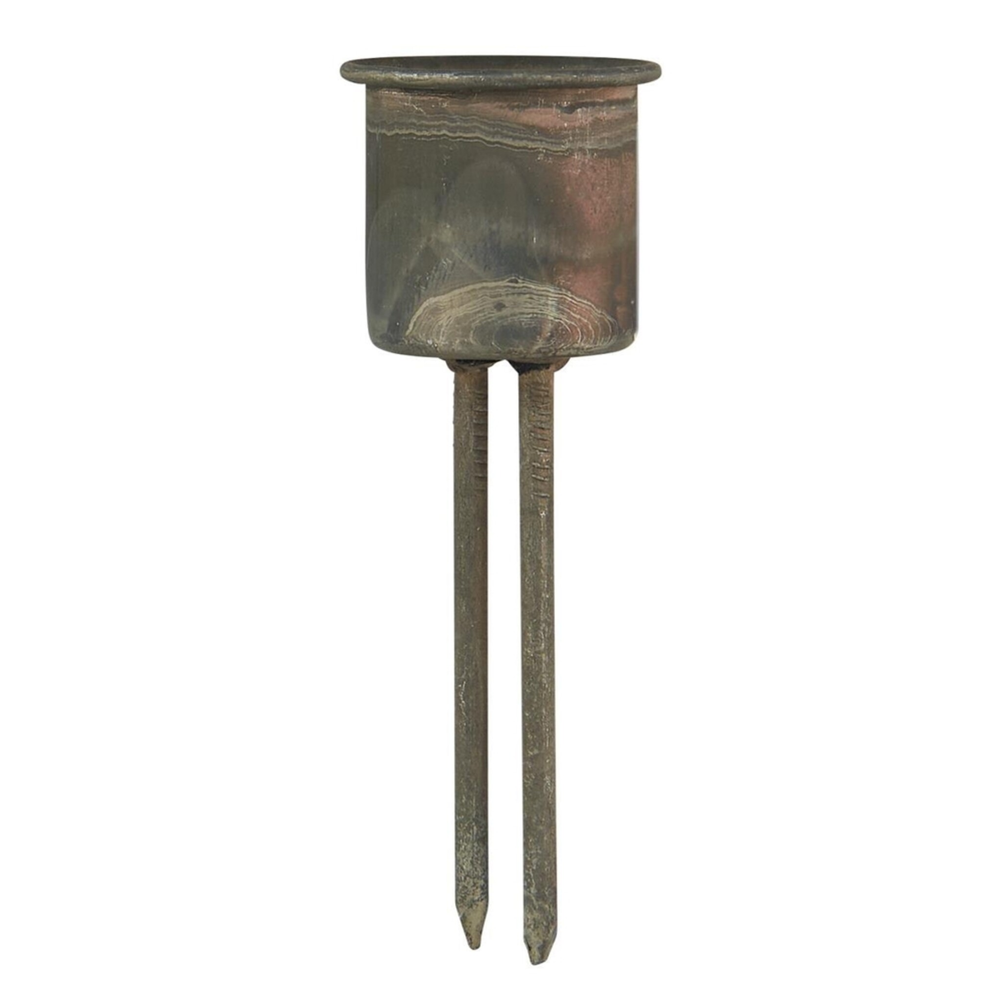 Kerzenhalter mit Spieß für Stabkerze Ø 2,2 cm, zink 