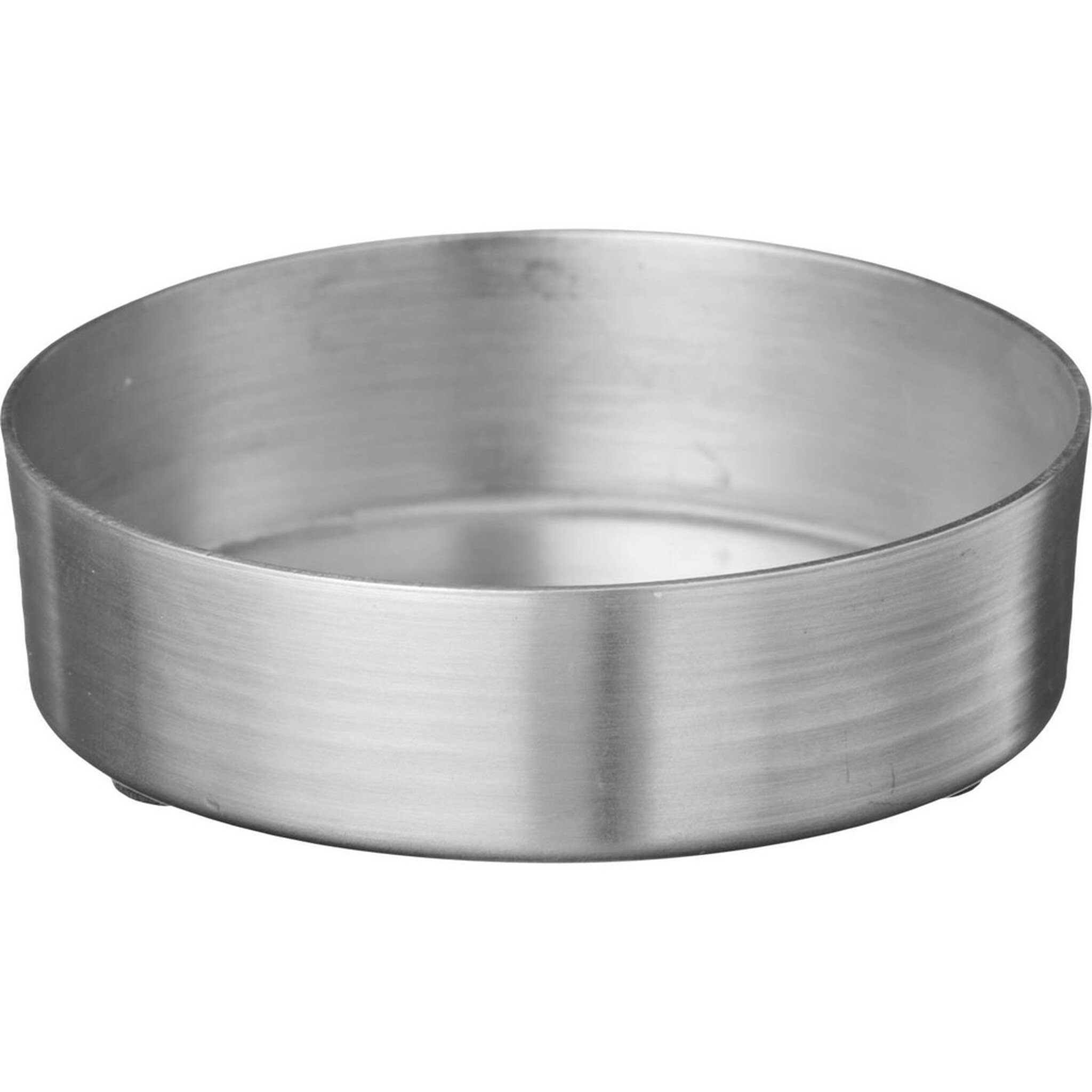 IB Laursen Kerzentablett aus Metall im gebürsteten Look, silber Ø 7,4 cm