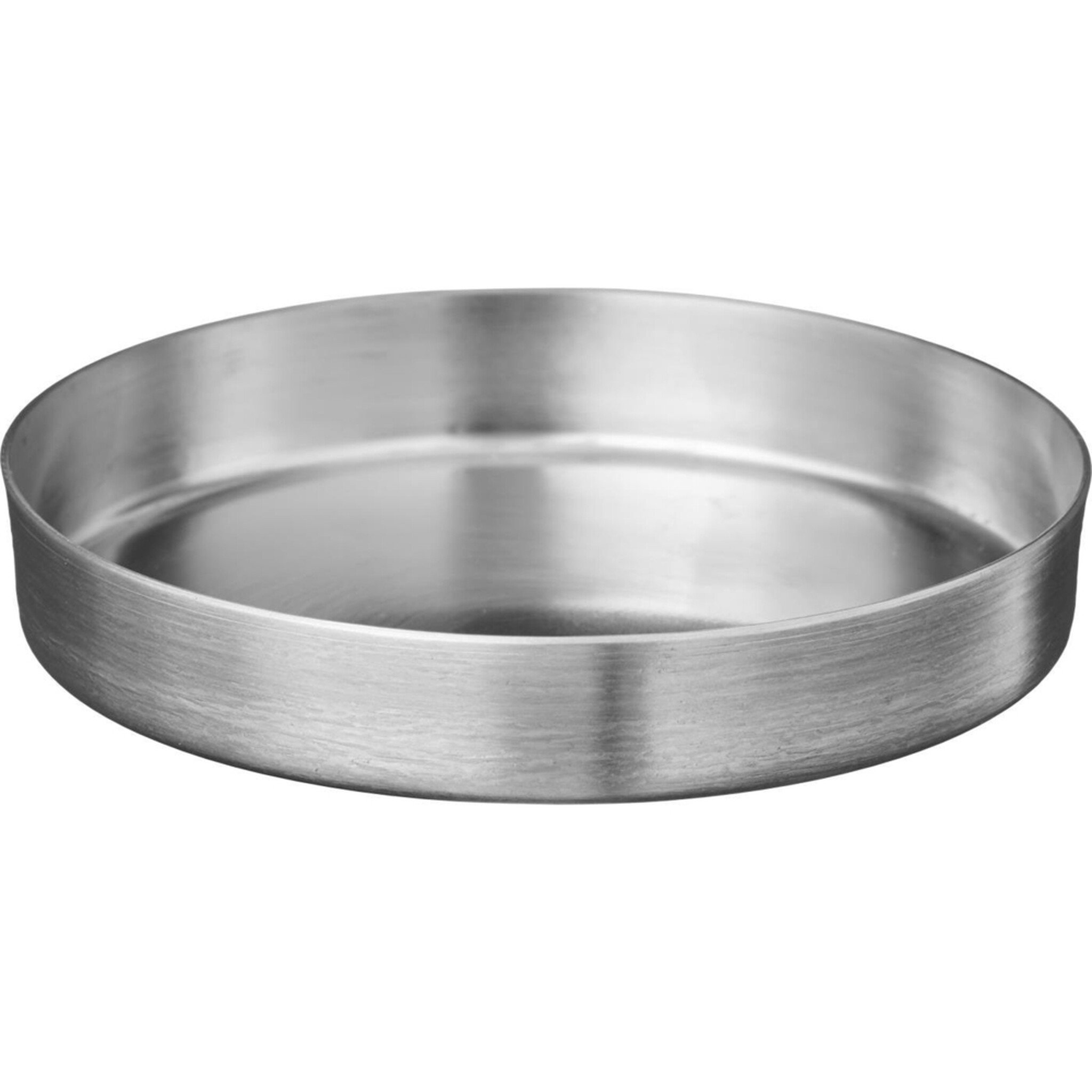 IB Laursen Kerzentablett aus Metall im gebürsteten Look, silber Ø 10,1 cm