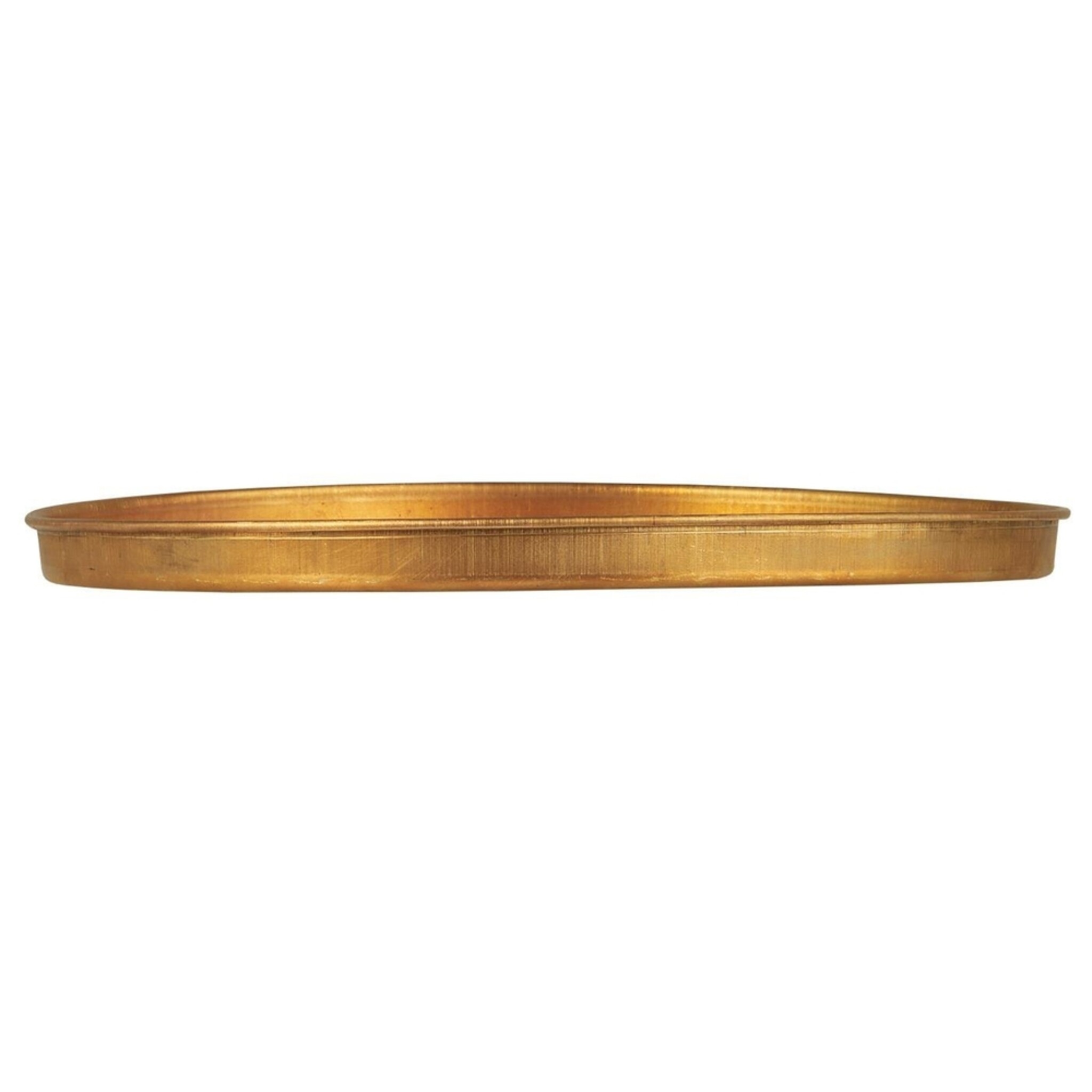 Kerzentablett mit Kante Gloria aus Messing, gold Ø 19 cm, Höhe 1.2