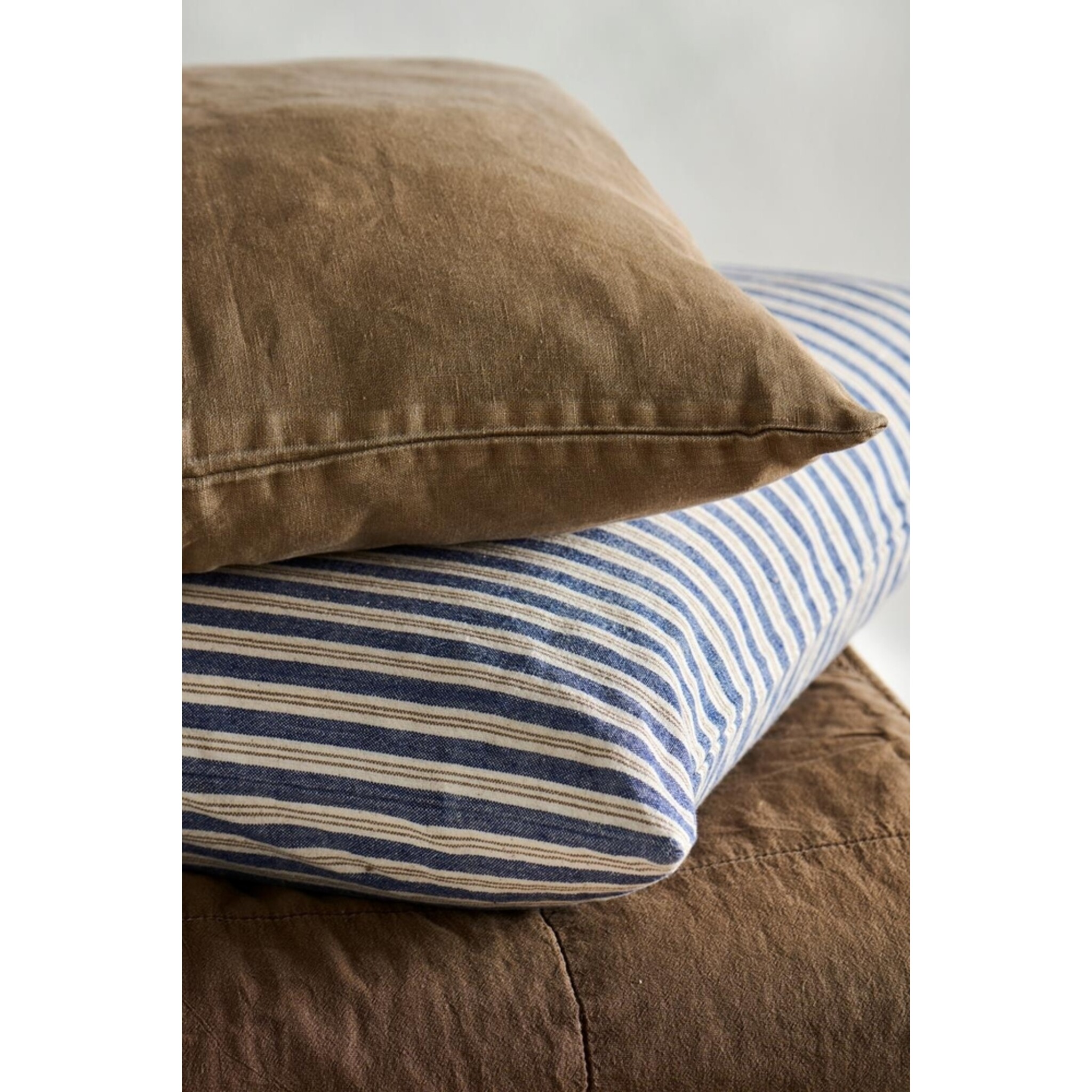 IB Laursen Kissenbezug Elly mit Streifen, blau 