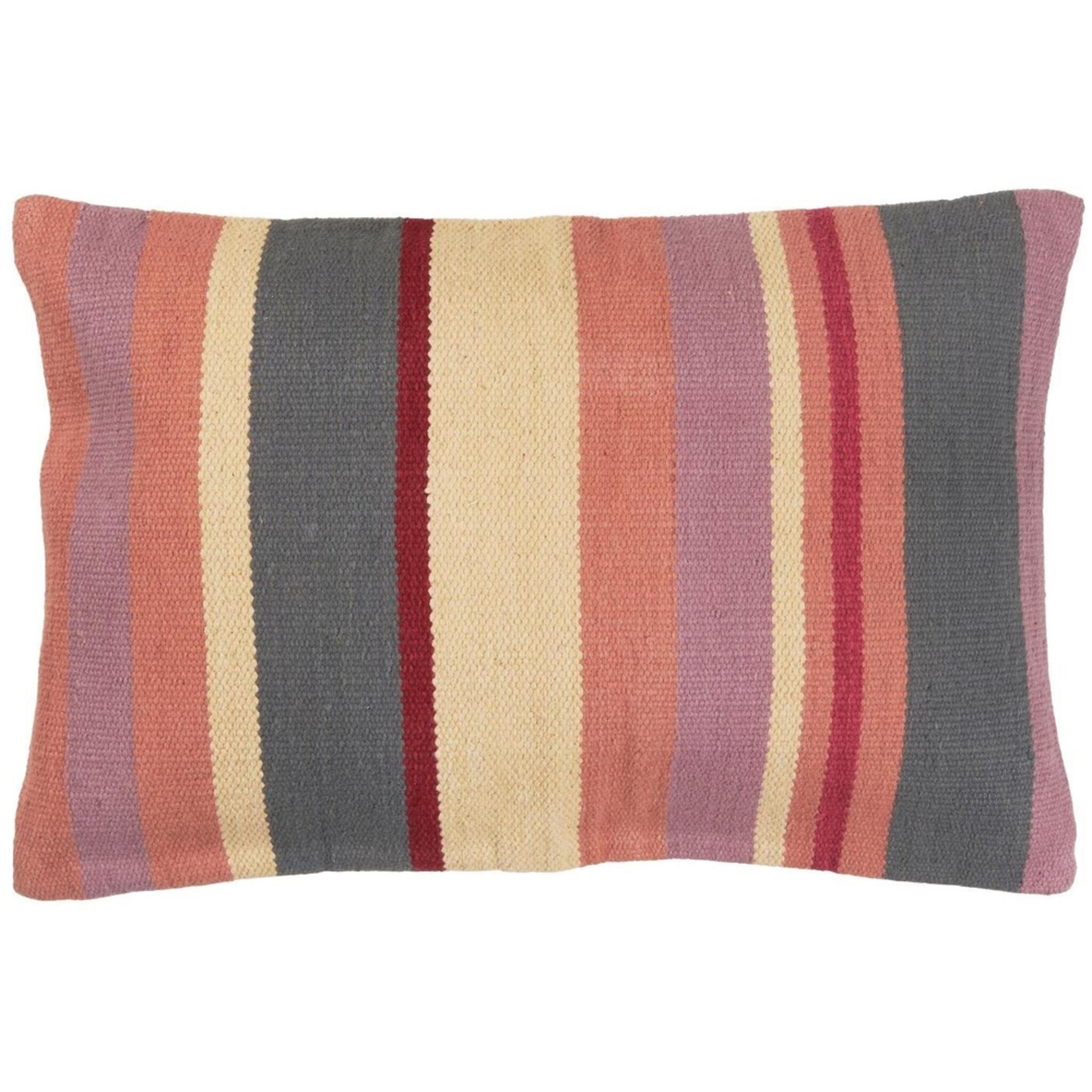 Kissenbezug multigestreift, malva 60 x 40 cm