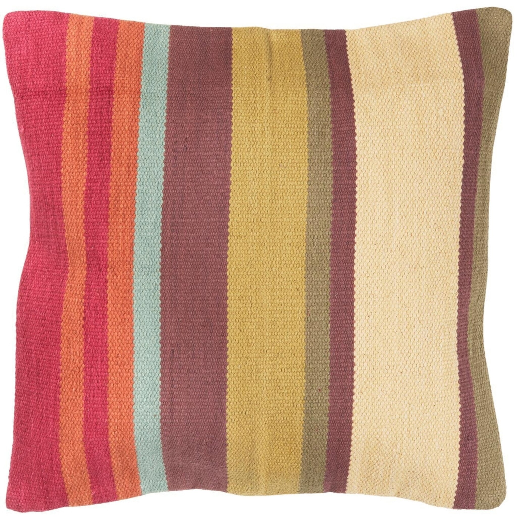 Kissenbezug multigestreift, rot 50 x 50 cm