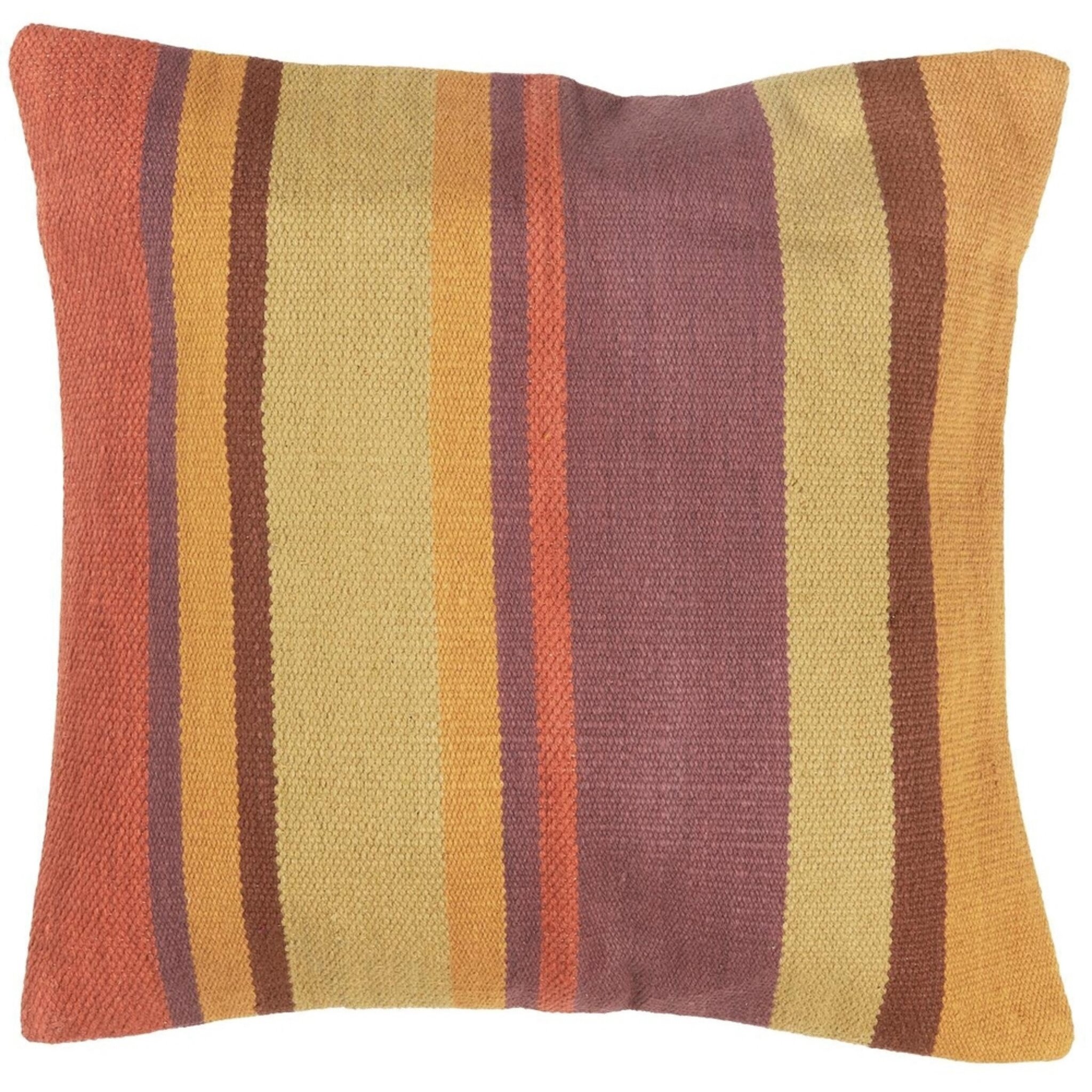 Kissenbezug multigestreift, braun 50 x 50 cm