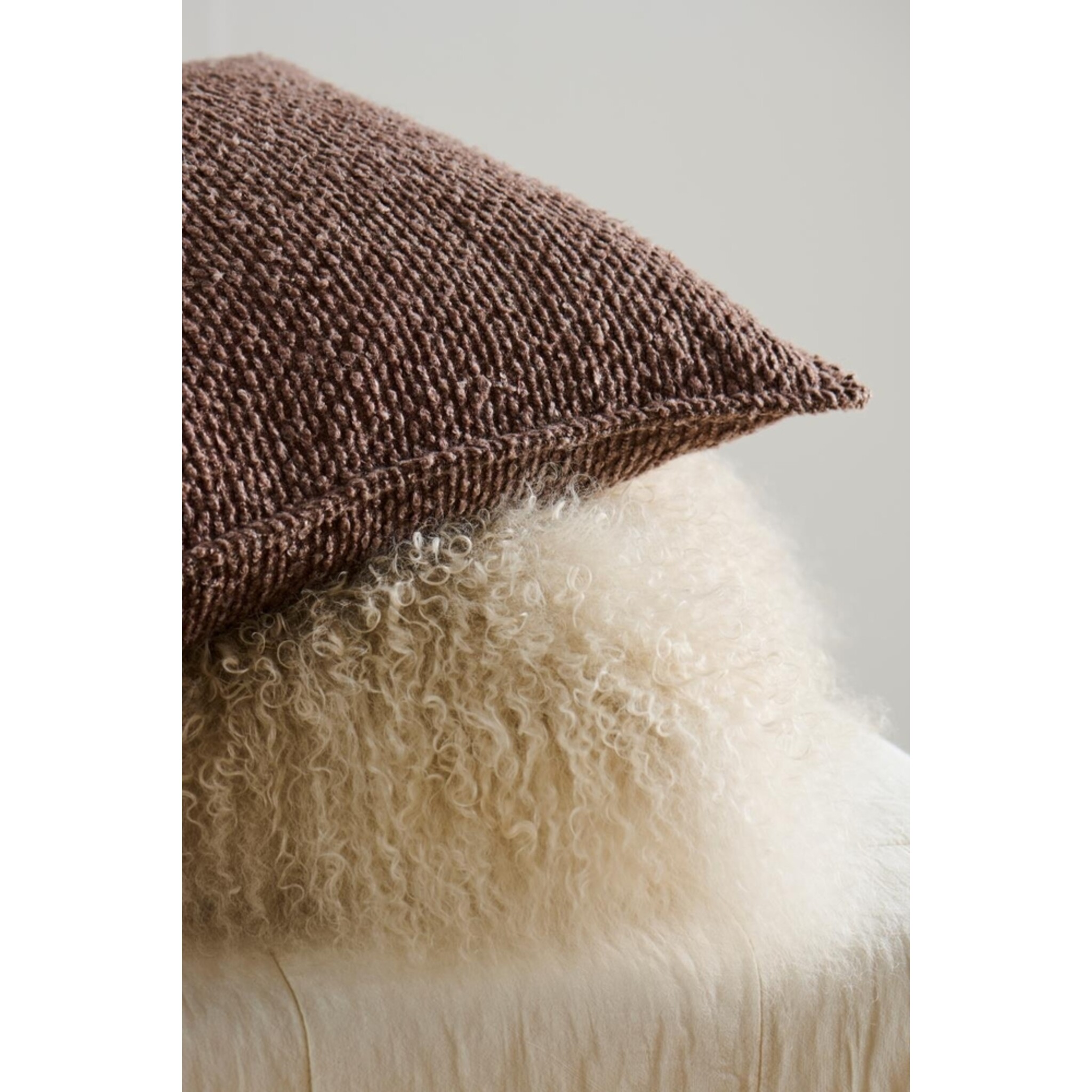 Kissenbezug Ton in Ton 80 x 35 cm, rostbraun 