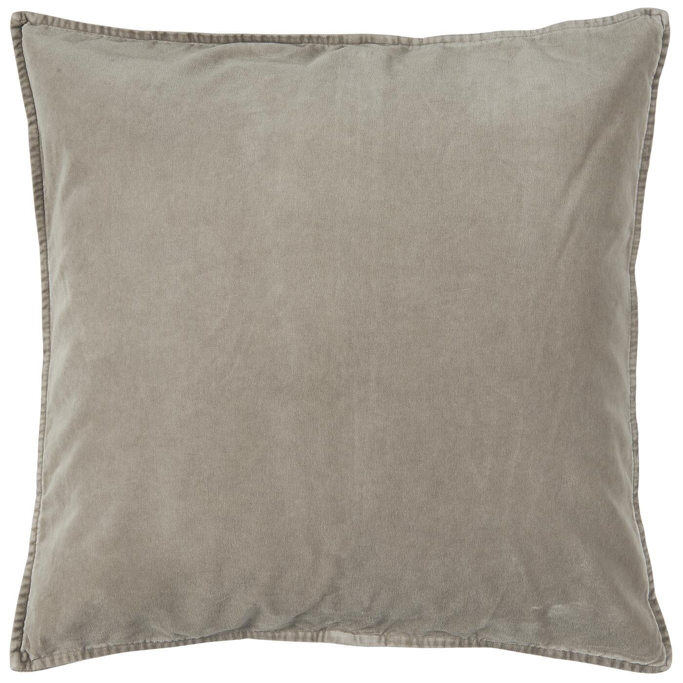 Kissenbezug Velour quadratisch, ash grey 